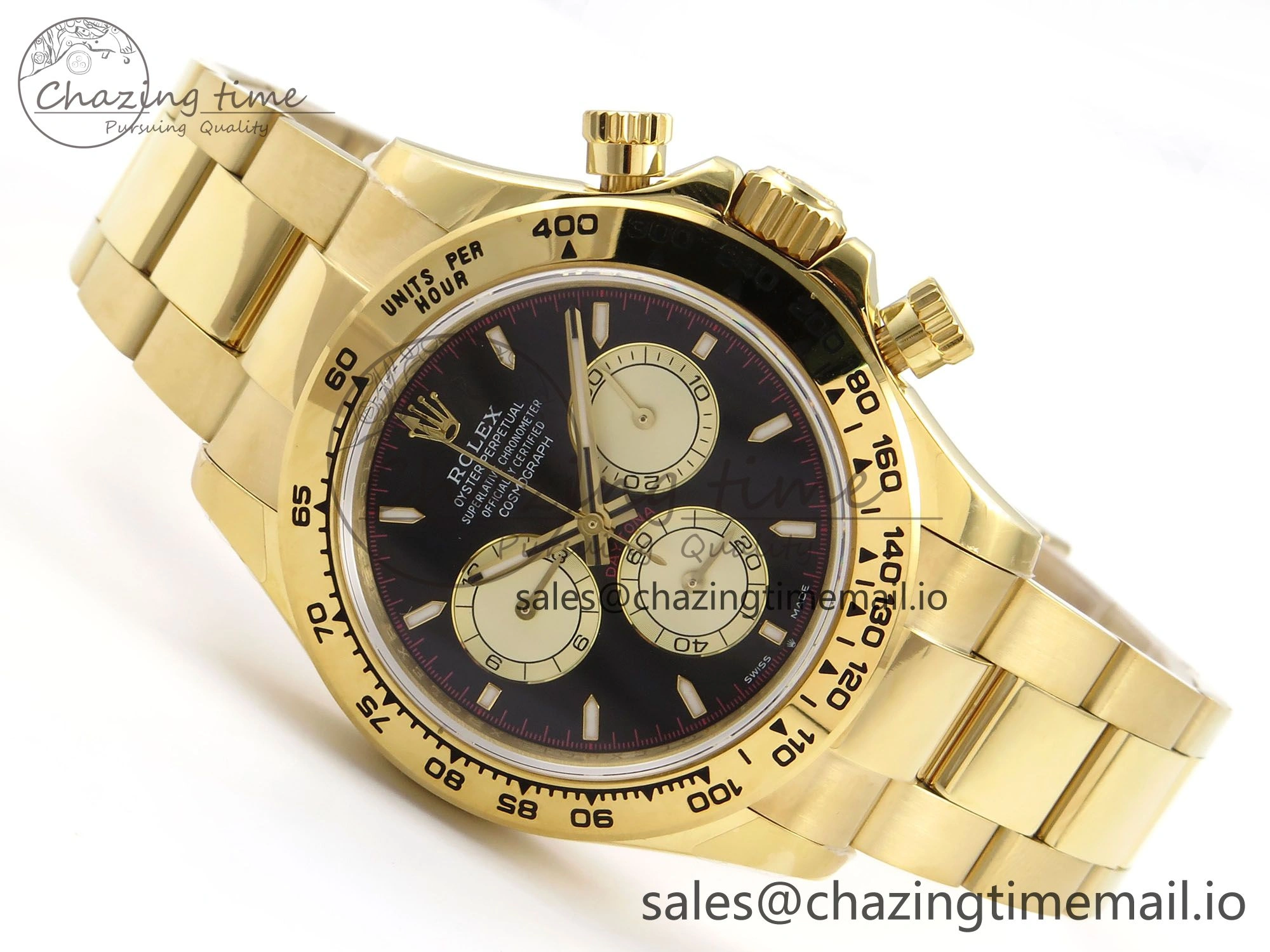 SunProtective Daytona 126508 QF 1:1 Best Edition Black YG Dial on YG Bracelet SH4131 V6 (Gain Weight） 1084