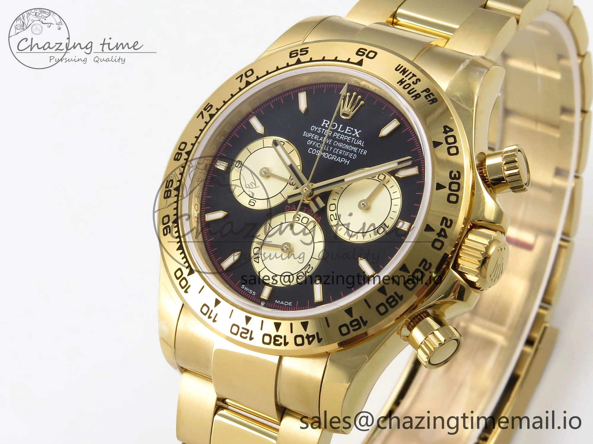 SunProtective Daytona 126508 QF 1:1 Best Edition Black YG Dial on YG Bracelet SH4131 V6 (Gain Weight） 1084