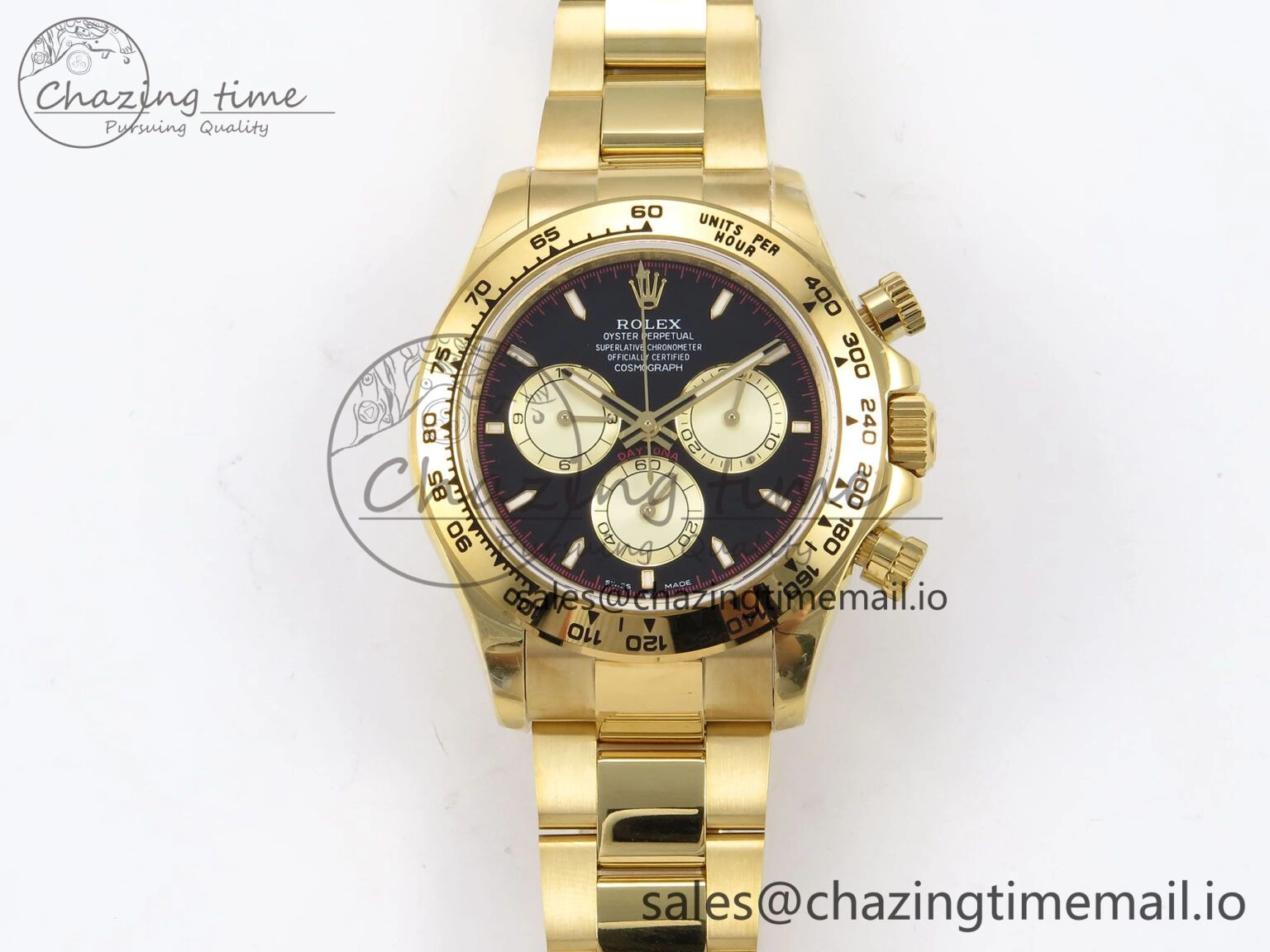 SunProtective Daytona 126508 QF 1:1 Best Edition Black YG Dial on YG Bracelet SH4131 V6 (Gain Weight） 1084