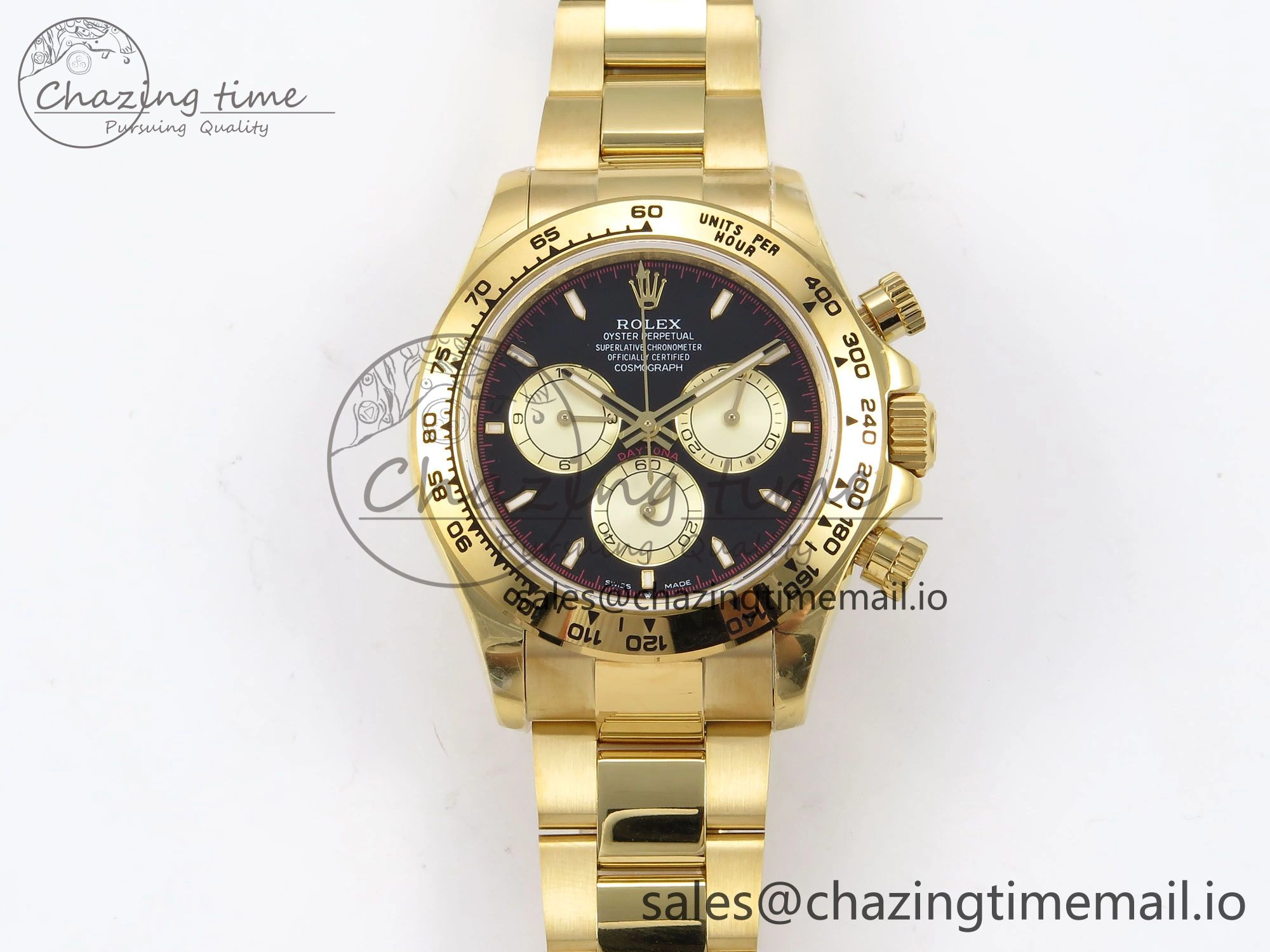 SunProtective Daytona 126508 QF 1:1 Best Edition Black YG Dial on YG Bracelet SH4131 V6 (Gain Weight） 1084