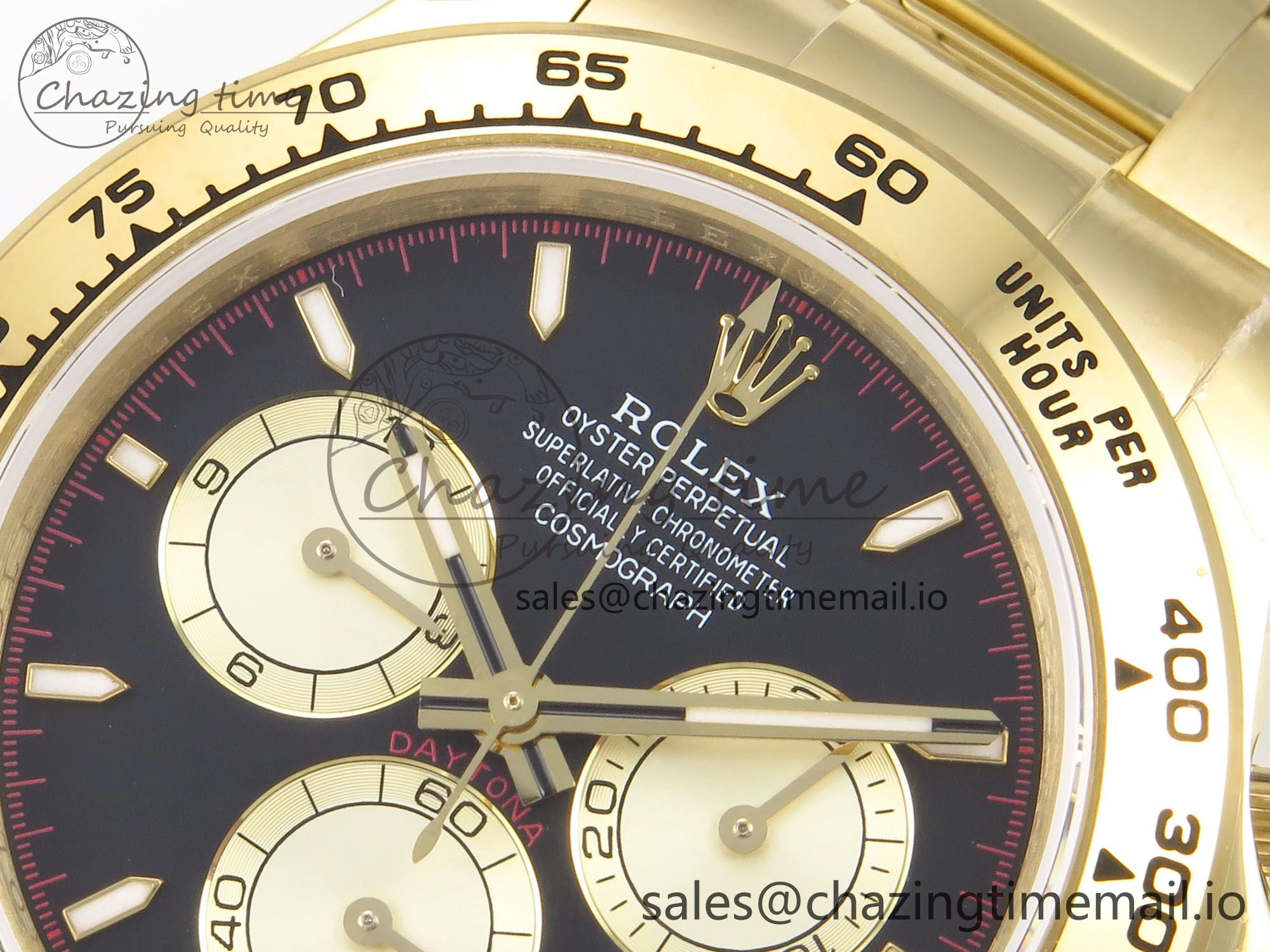 SunProtective Daytona 126508 QF 1:1 Best Edition Black YG Dial on YG Bracelet SH4131 V6 (Gain Weight） 1084