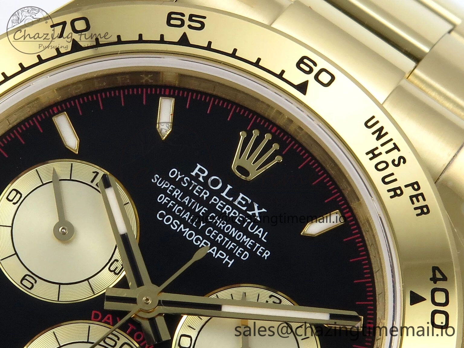 Daytona 126508 QF 1:1 Best Edition Black YG Dial on YG Braclet SH4131 V Vibrant 709