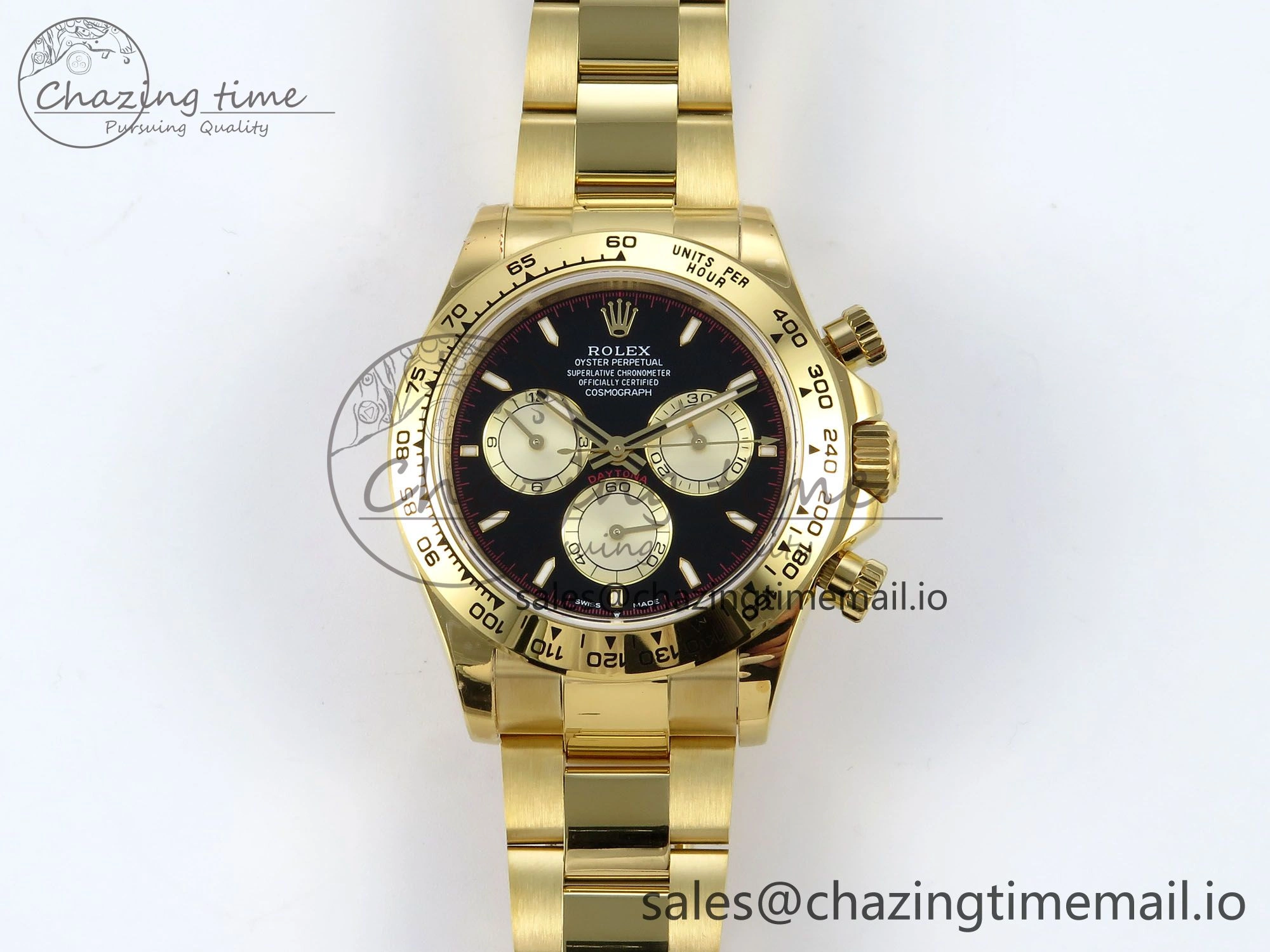 Daytona 126508 QF 1:1 Best Edition Black YG Dial on YG Braclet SH4131 V Vibrant 709