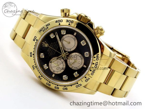 ZeroBulk Daytona 126508 QF 1:1 Best Edition Black YG Diamonds Dial on YG Braclet SH4131 V 1314