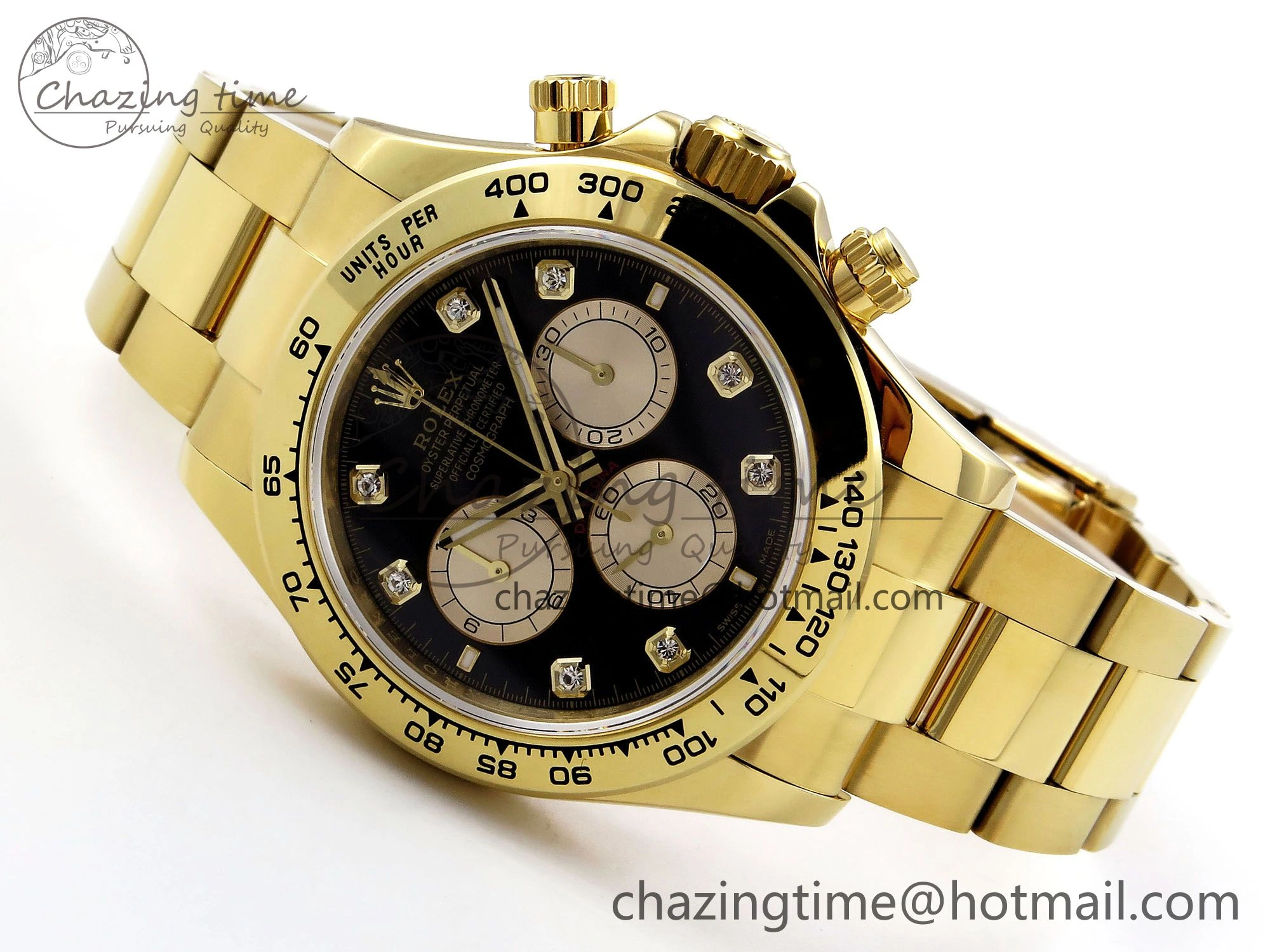 ZeroBulk Daytona 126508 QF 1:1 Best Edition Black YG Diamonds Dial on YG Braclet SH4131 V 1314
