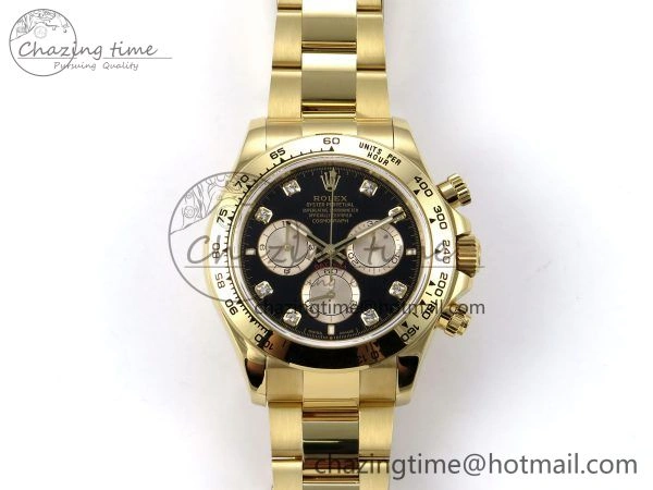 ZeroBulk Daytona 126508 QF 1:1 Best Edition Black YG Diamonds Dial on YG Braclet SH4131 V 1314