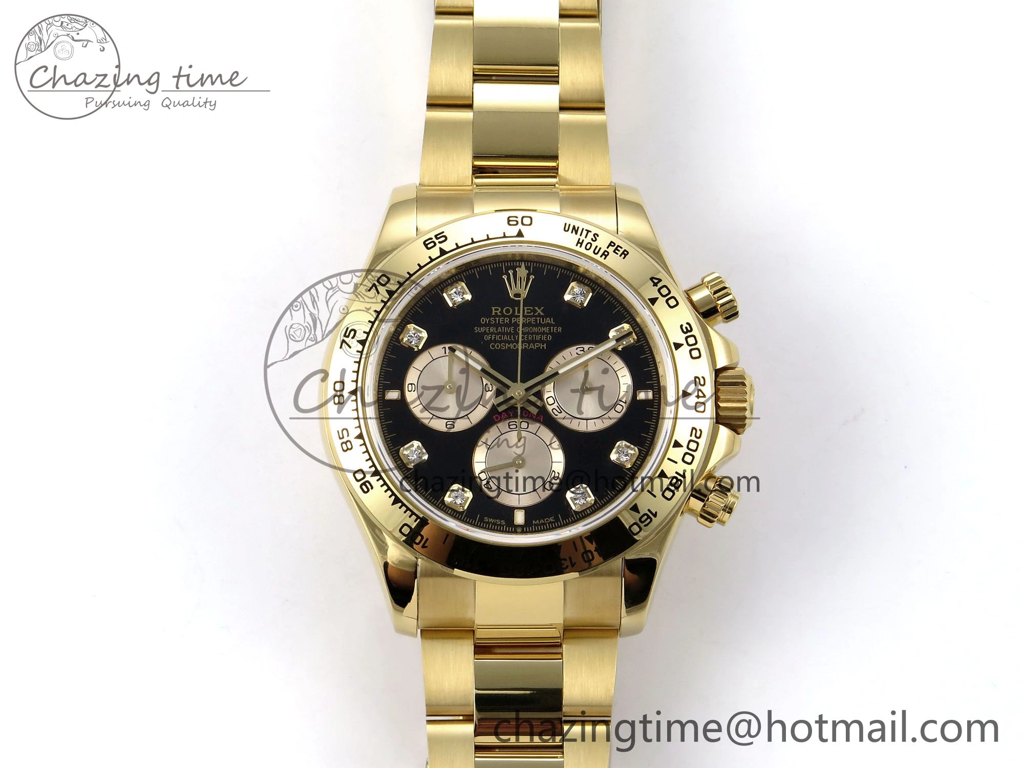 ZeroBulk Daytona 126508 QF 1:1 Best Edition Black YG Diamonds Dial on YG Braclet SH4131 V 1314