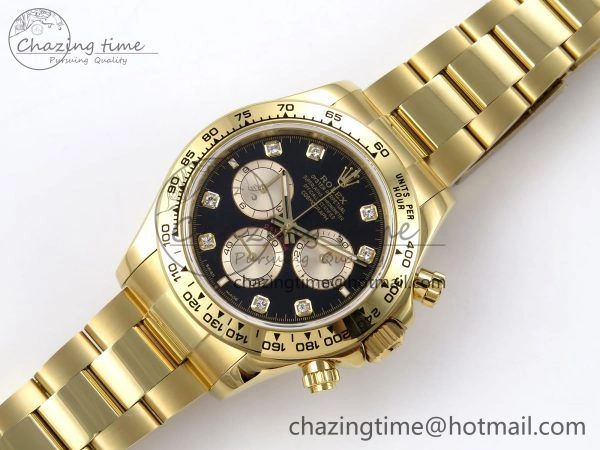 ZeroBulk Daytona 126508 QF 1:1 Best Edition Black YG Diamonds Dial on YG Braclet SH4131 V 1314
