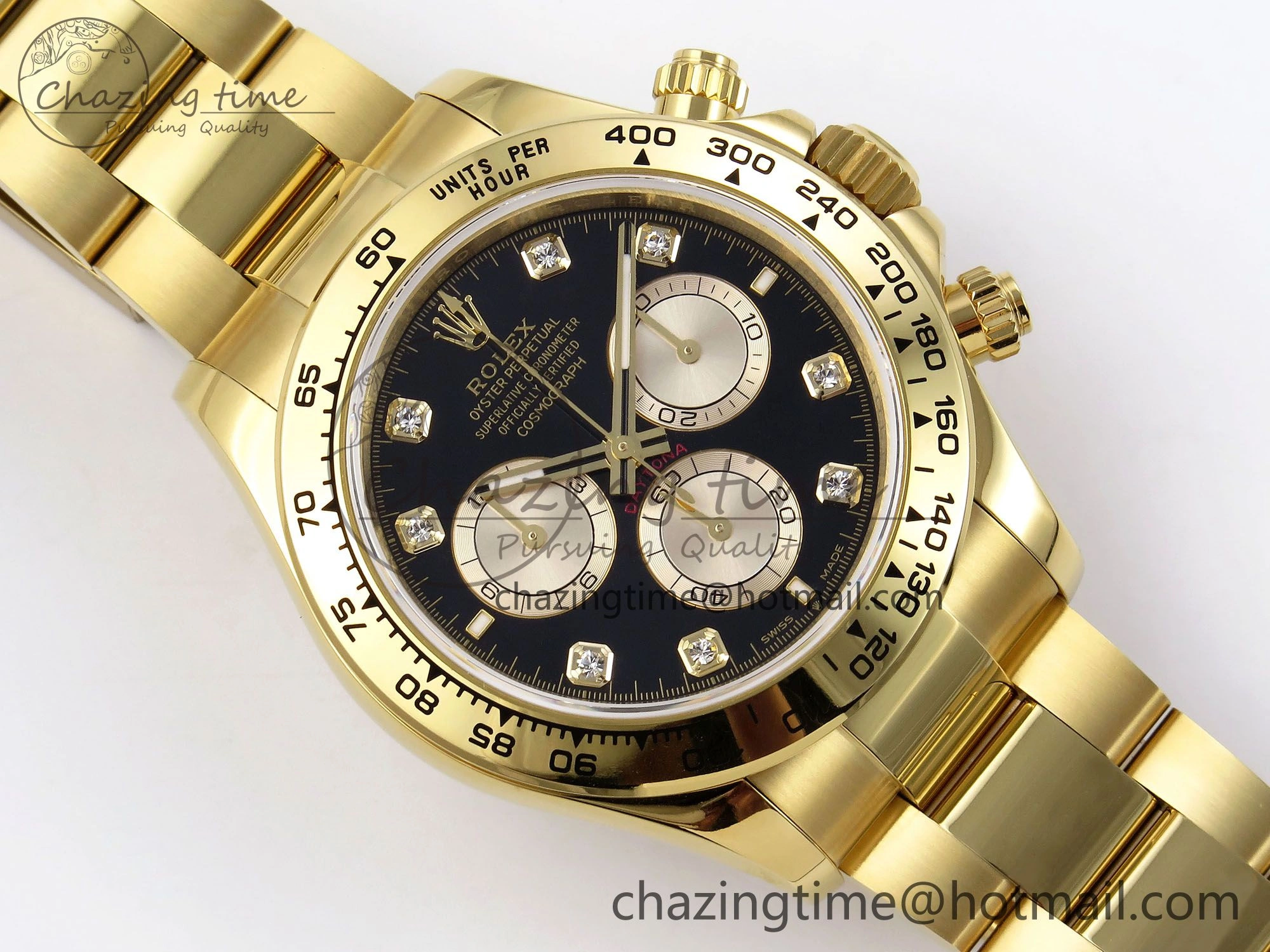 ZeroBulk Daytona 126508 QF 1:1 Best Edition Black YG Diamonds Dial on YG Braclet SH4131 V 1314