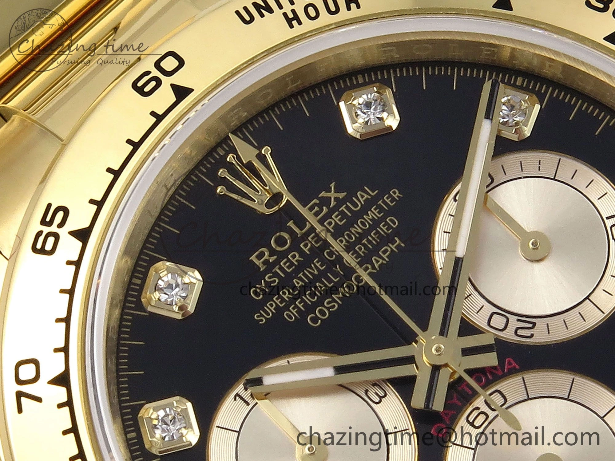 ZeroBulk Daytona 126508 QF 1:1 Best Edition Black YG Diamonds Dial on YG Braclet SH4131 V 1314