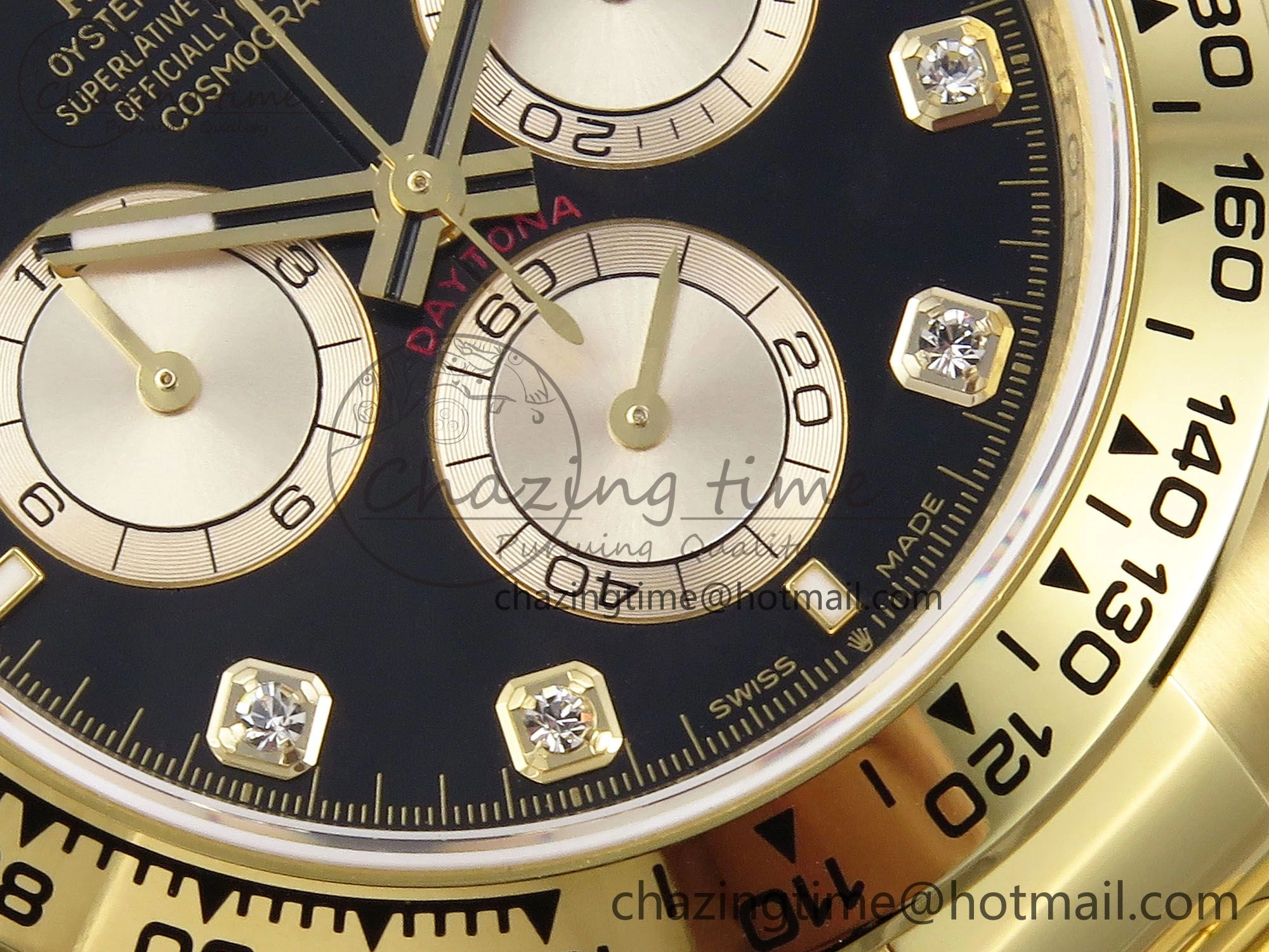 ZeroBulk Daytona 126508 QF 1:1 Best Edition Black YG Diamonds Dial on YG Braclet SH4131 V 1314
