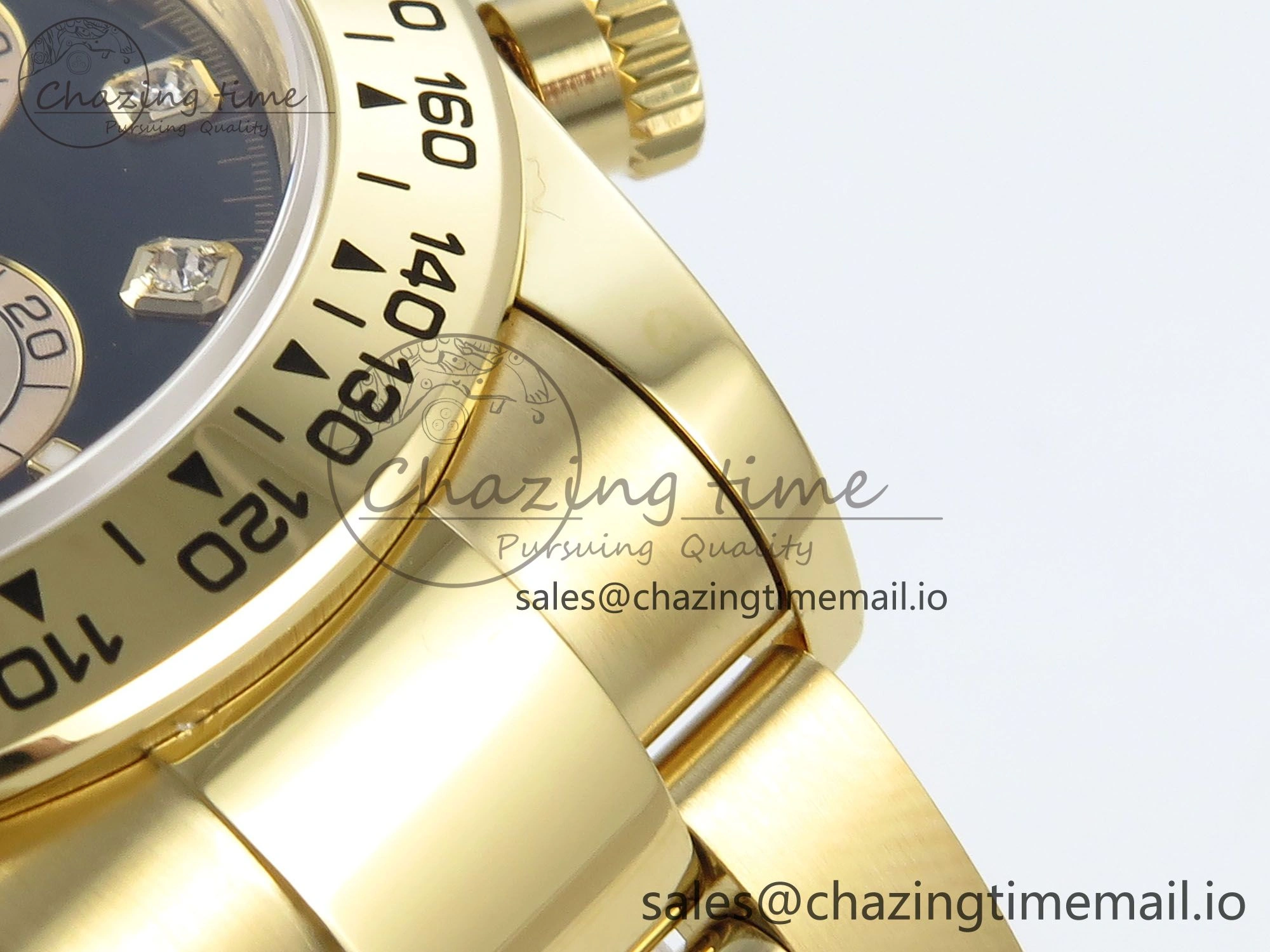Effortless Daytona 126508 QF 1:1 Best Edition Black YG Diamonds Dial on YG Braclet SH4131 V 710