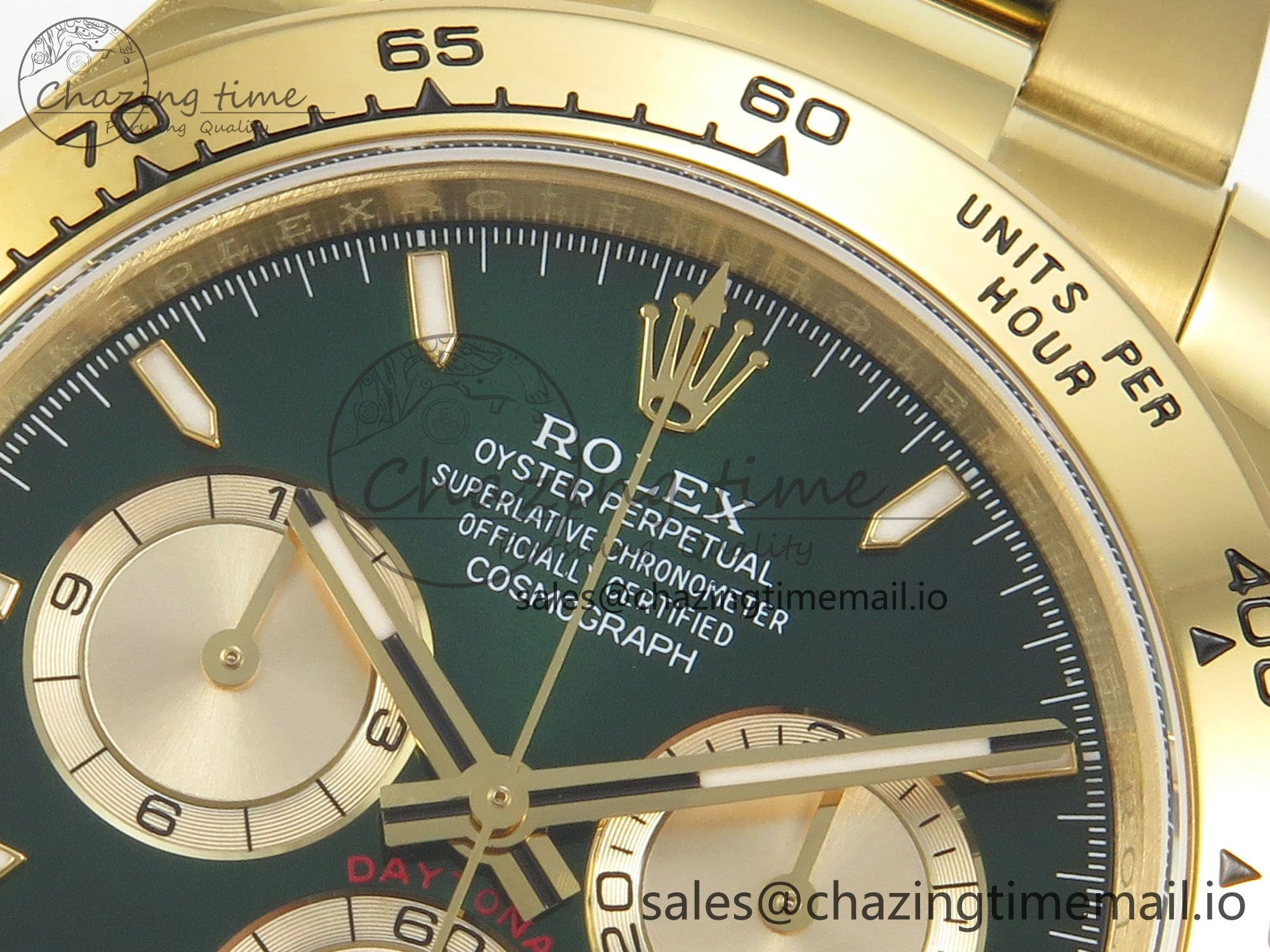 Daytona 126508 QF 1:1 Best Edition Green Dial Stick Markers On YG Bracelet SH4131 V6（Gain Weight） GoAnywhere 109