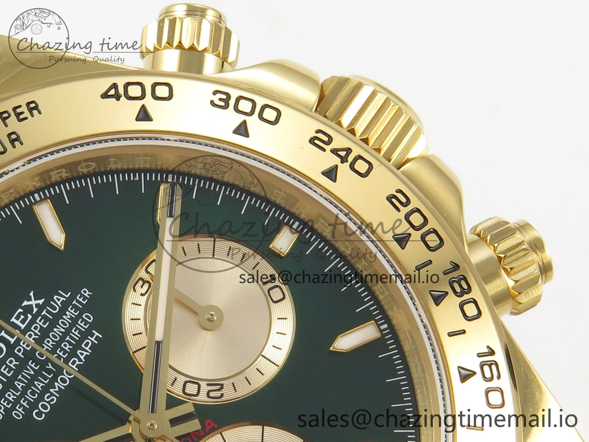 Daytona 126508 QF 1:1 Best Edition Green Dial Stick Markers On YG Bracelet SH4131 V6（Gain Weight） GoAnywhere 109