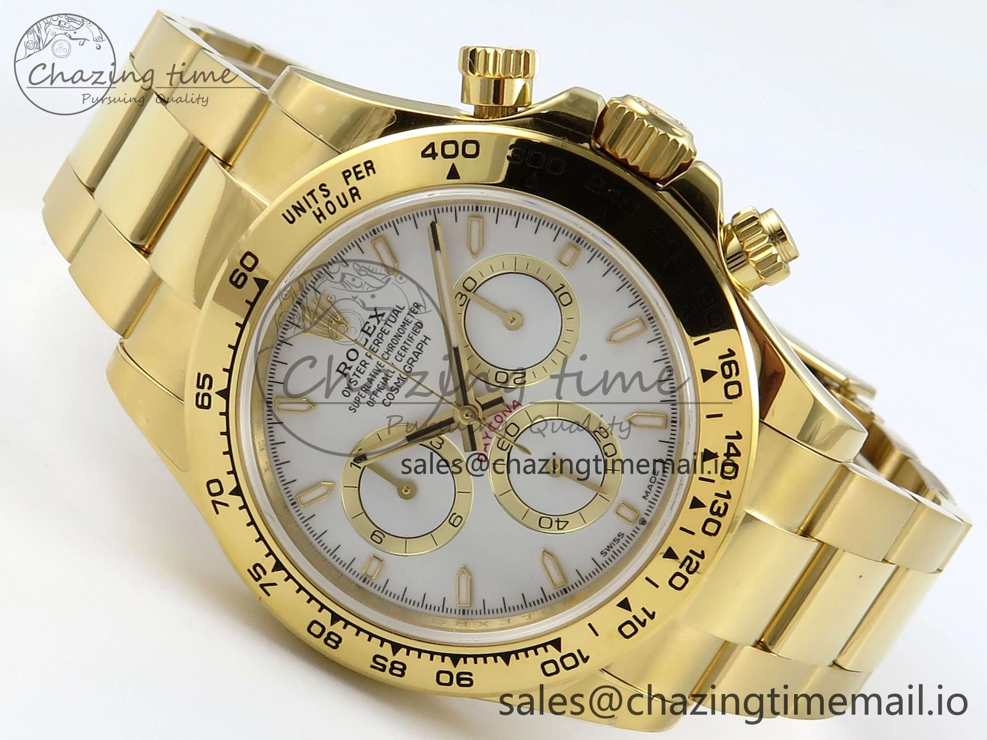 Elegant Daytona 126508 QF 1:1 Best Edition White Dial on YG Braclet SH4131 V 711