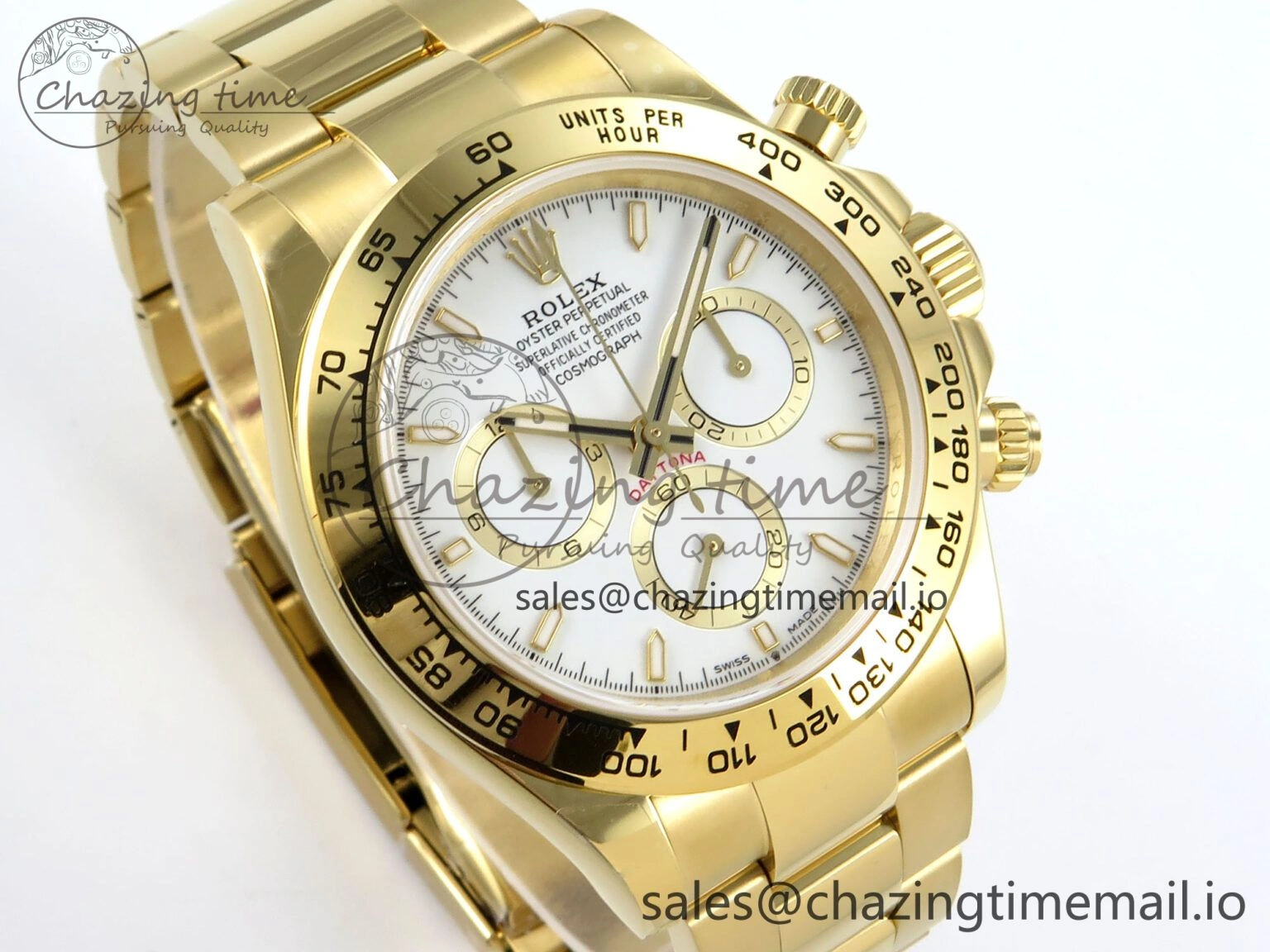 Elegant Daytona 126508 QF 1:1 Best Edition White Dial on YG Braclet SH4131 V 711