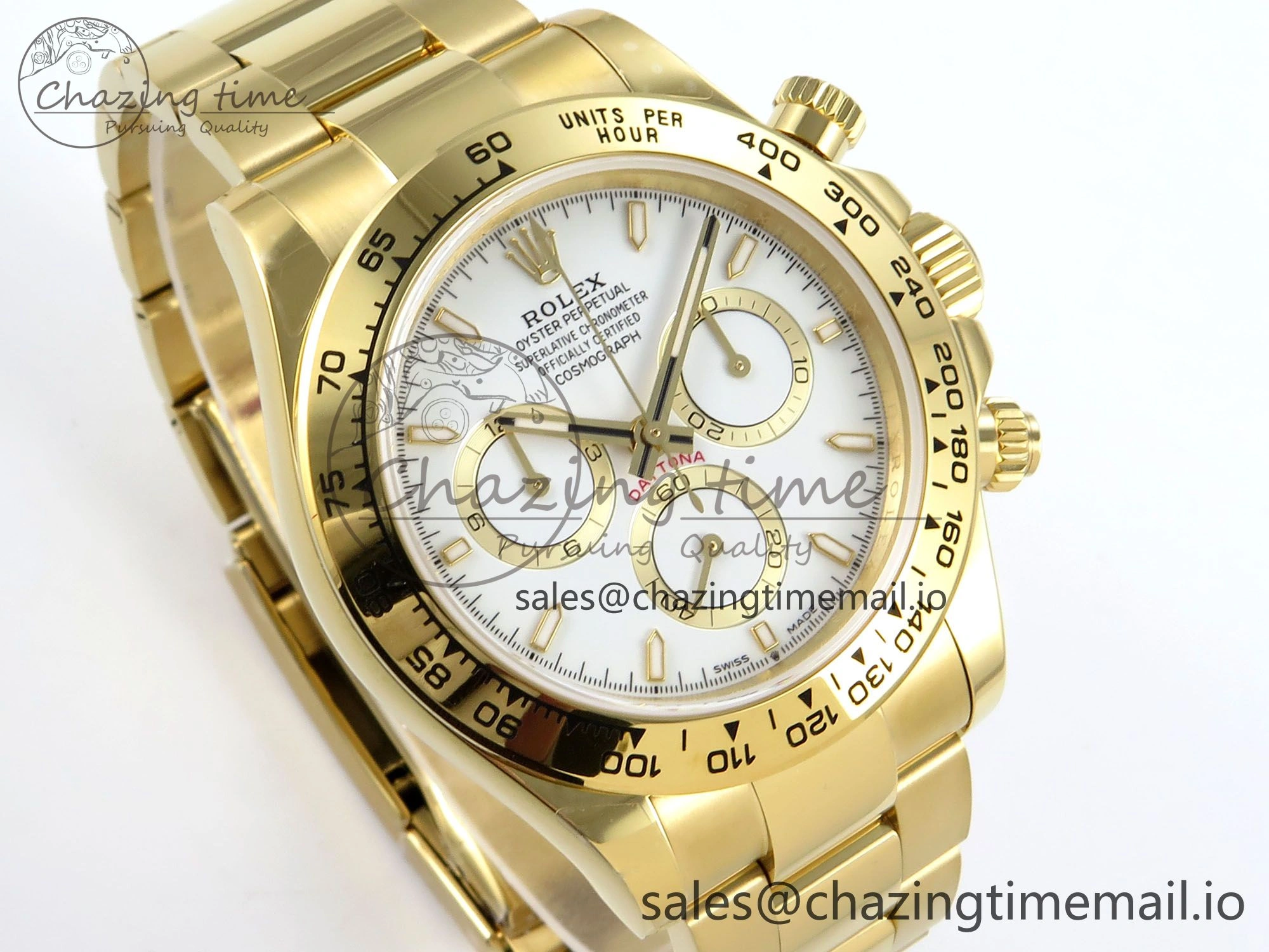 Elegant Daytona 126508 QF 1:1 Best Edition White Dial on YG Braclet SH4131 V 711