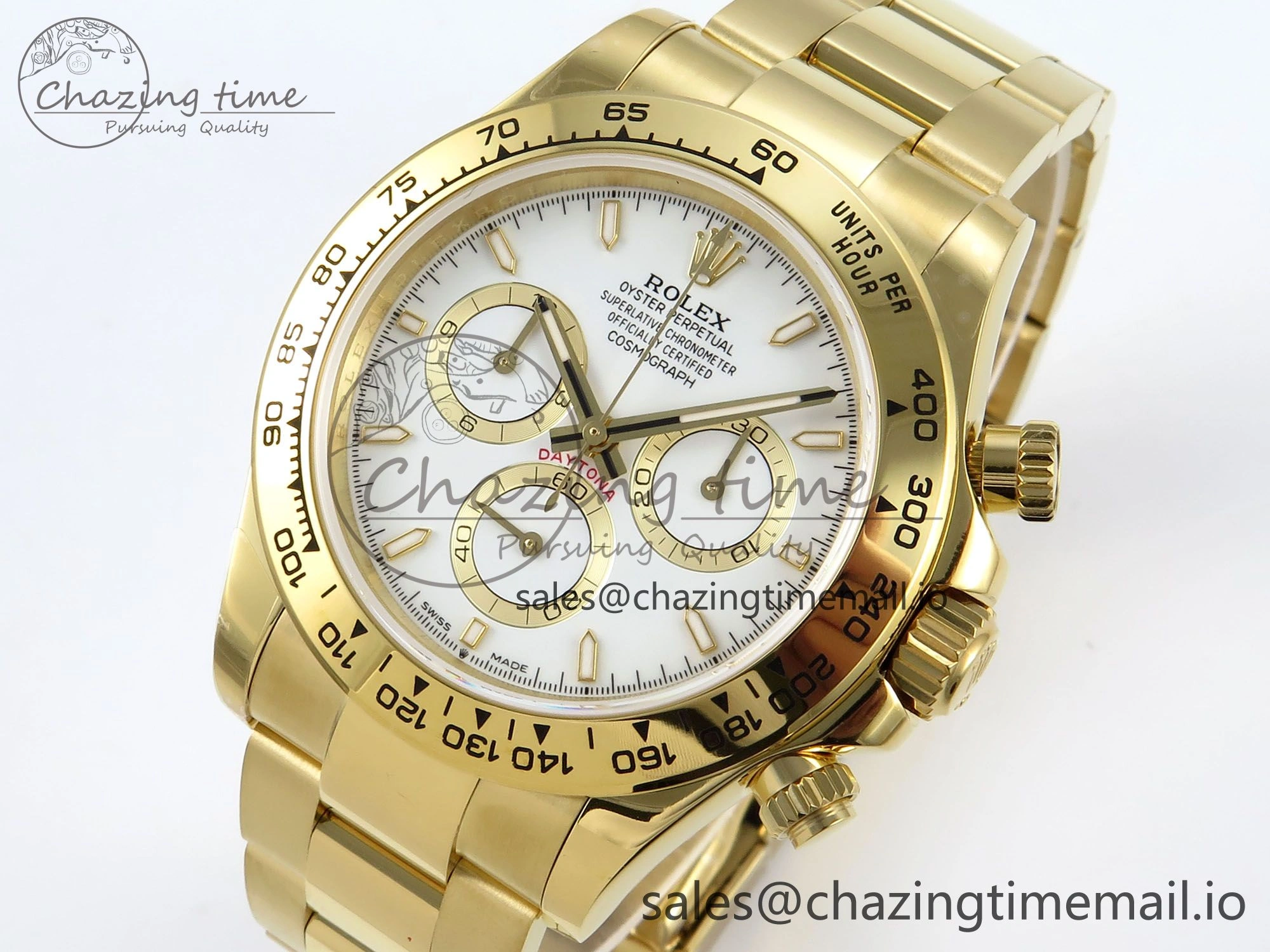 Elegant Daytona 126508 QF 1:1 Best Edition White Dial on YG Braclet SH4131 V 711