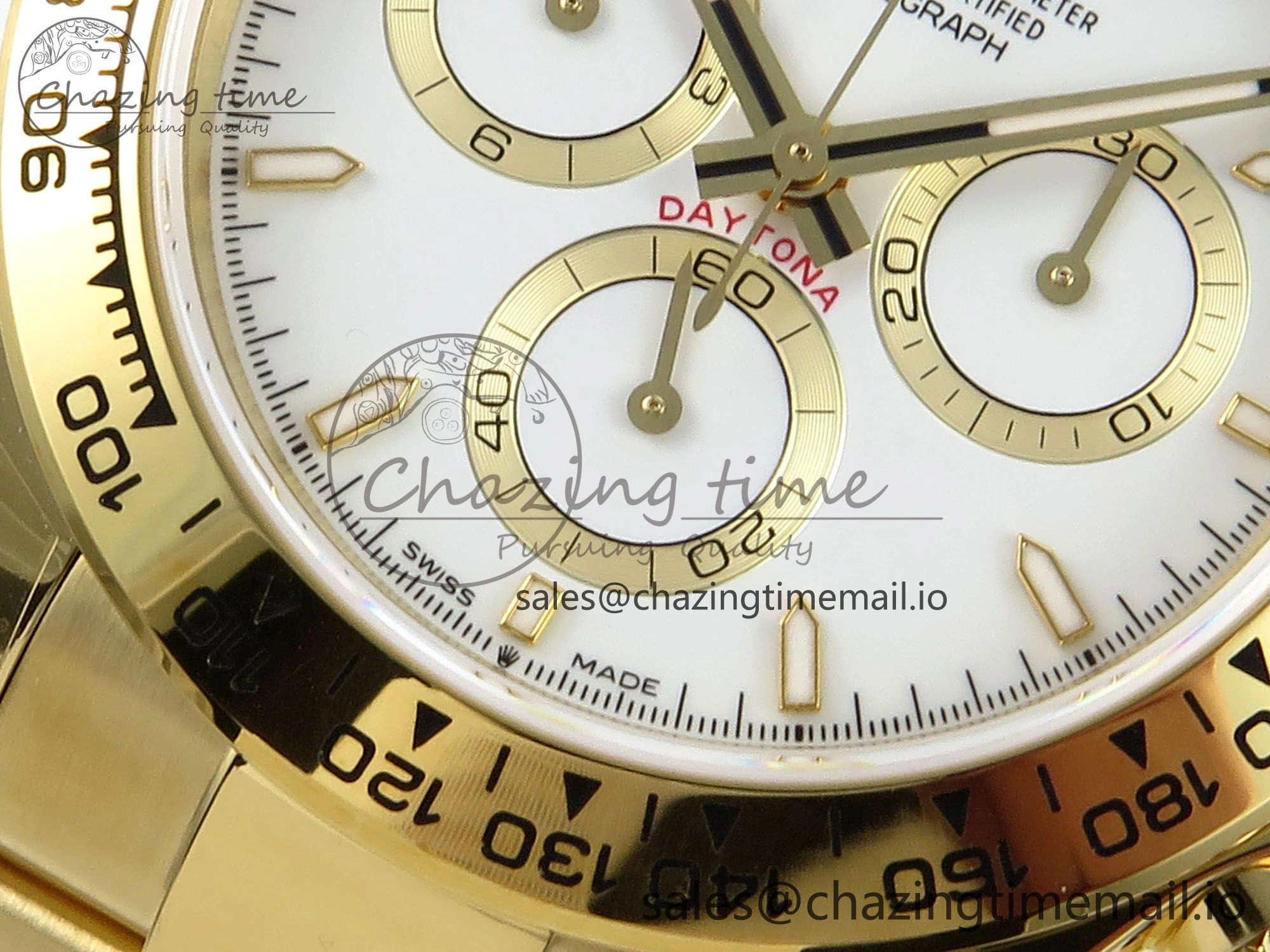 Elegant Daytona 126508 QF 1:1 Best Edition White Dial on YG Braclet SH4131 V 711