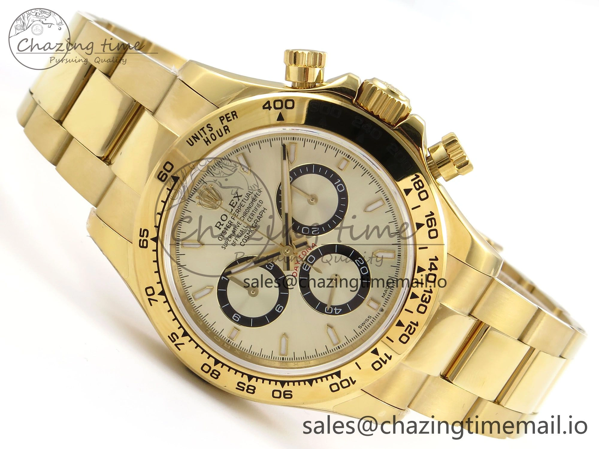 Daytona 126508 QF 1:1 Best Edition YG Black Dial on YG Bracelet SH4131 V6 (Gain Weight） TravelReady 1008