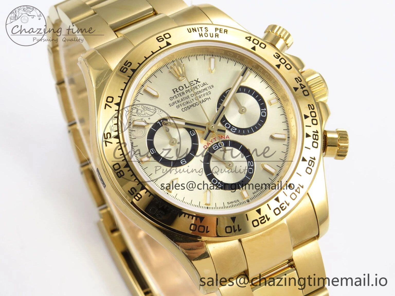 Daytona 126508 QF 1:1 Best Edition YG Black Dial on YG Bracelet SH4131 V6 (Gain Weight） TravelReady 1008