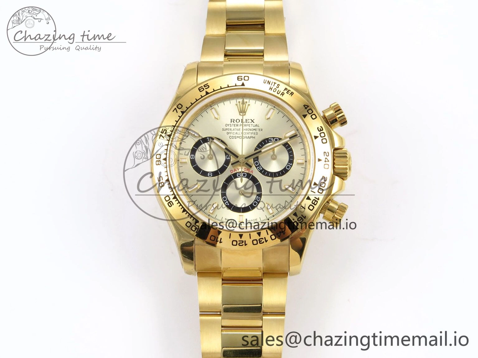 Daytona 126508 QF 1:1 Best Edition YG Black Dial on YG Bracelet SH4131 V6 (Gain Weight） TravelReady 1008