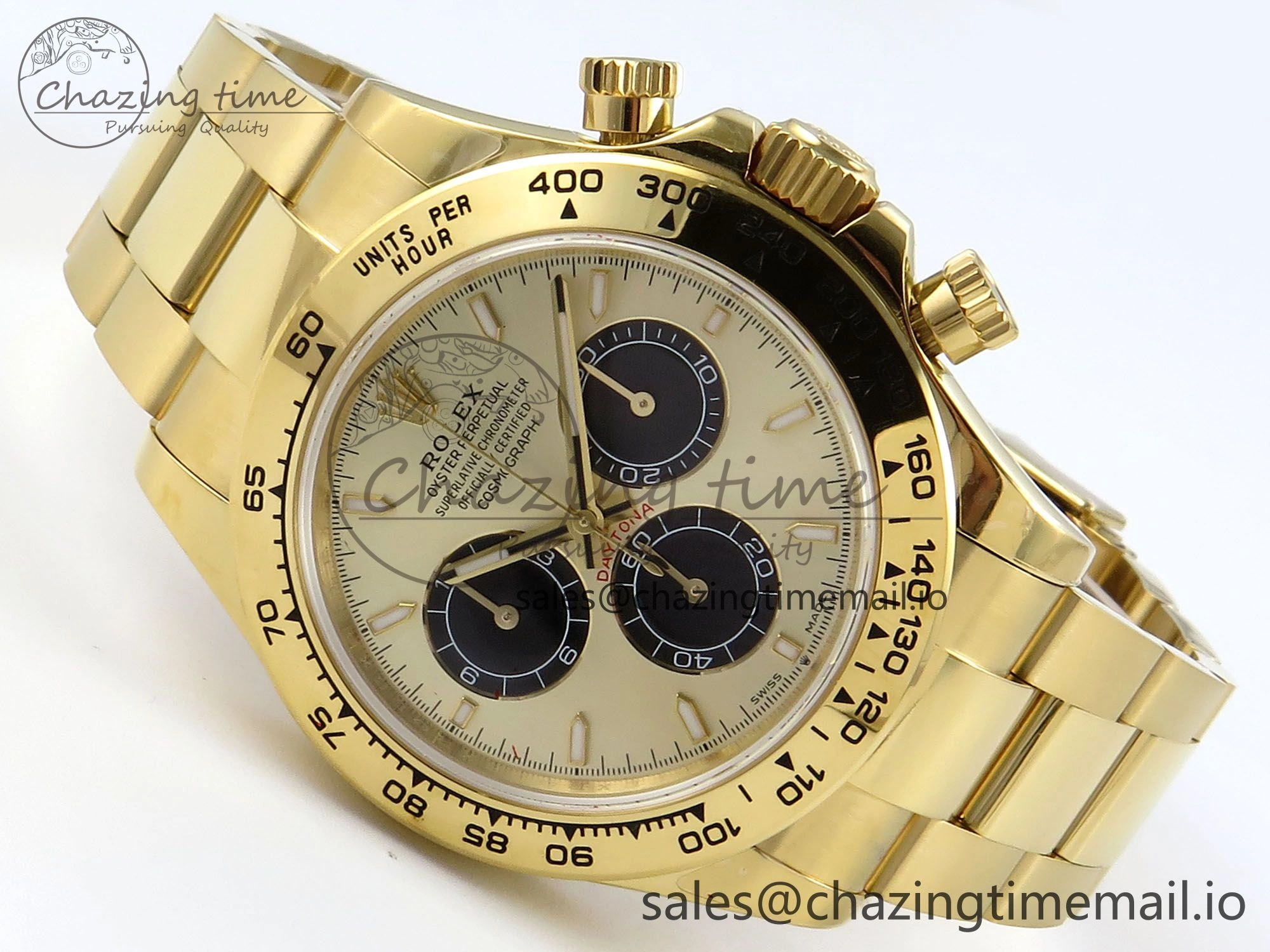 Sustainable Daytona 126508 QF 1:1 Best Edition YG Black Dial on YG Braclet SH4131 V 708