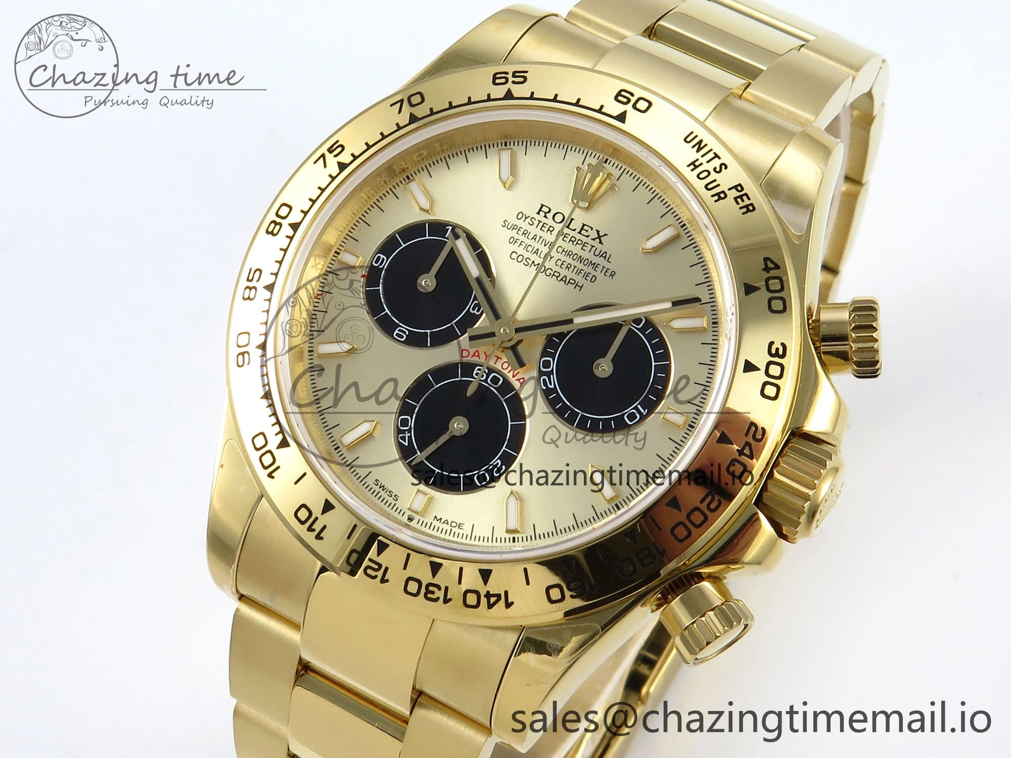 Sustainable Daytona 126508 QF 1:1 Best Edition YG Black Dial on YG Braclet SH4131 V 708