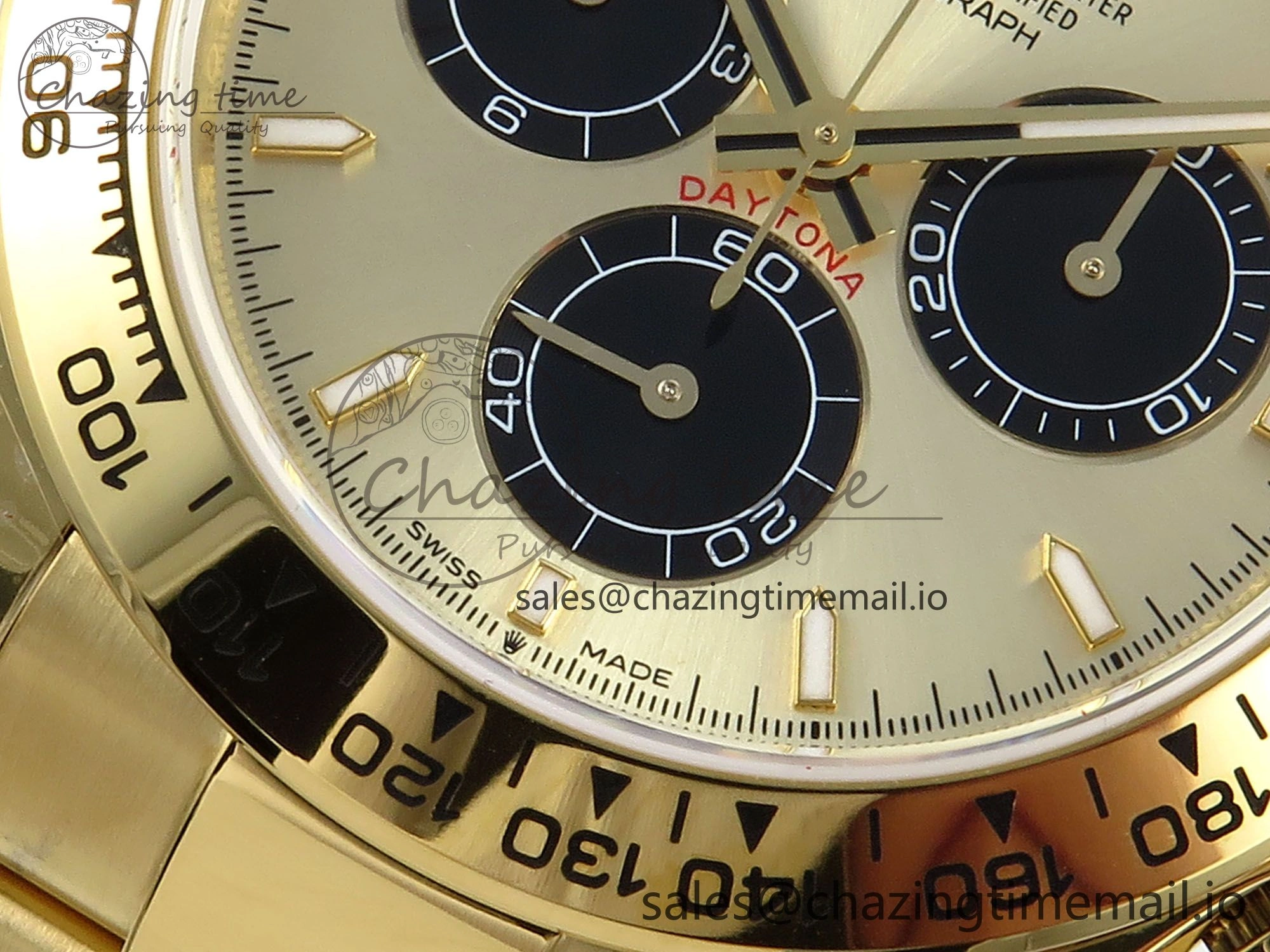 Sustainable Daytona 126508 QF 1:1 Best Edition YG Black Dial on YG Braclet SH4131 V 708