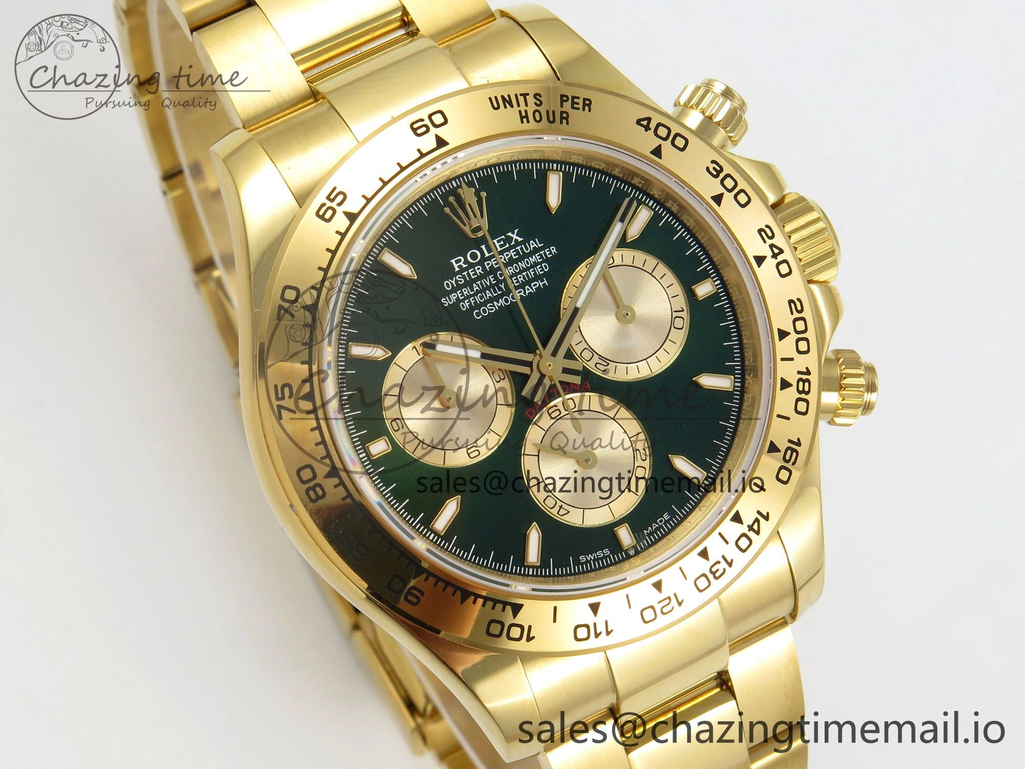 Daytona 126508 SWF 1:1 Best Edition Green Dial Stick Markers On YG Bracelet SH4131（Gain Weight） Colorful 107