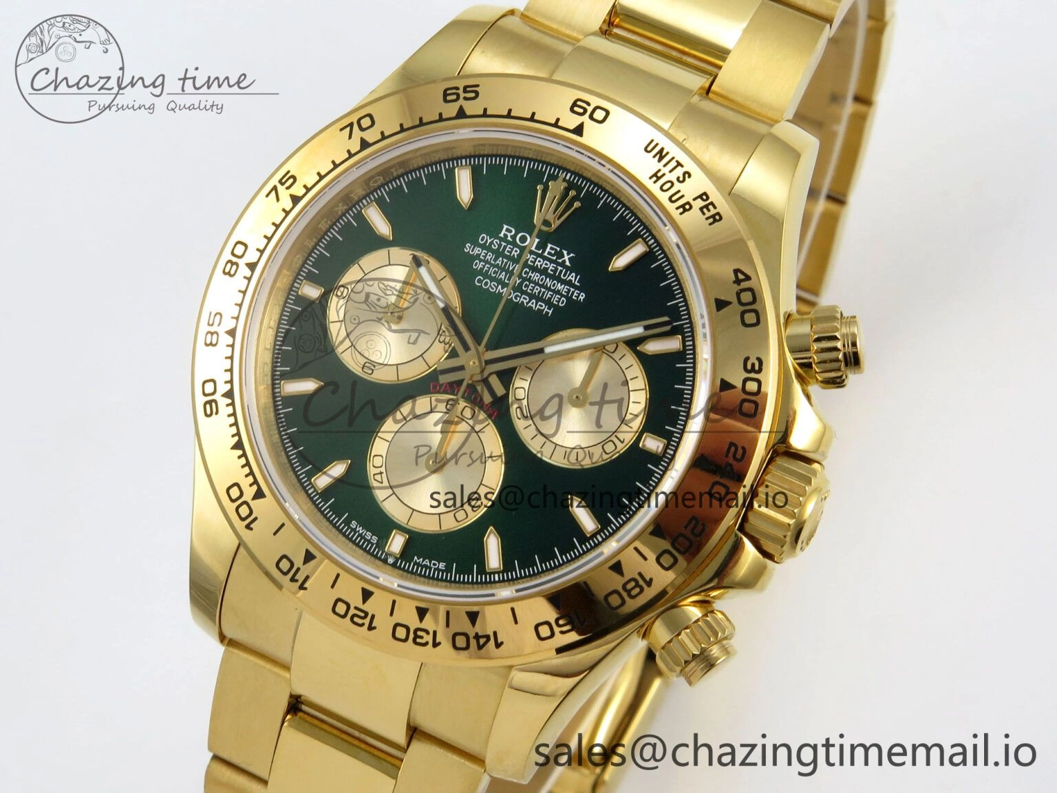 Daytona 126508 SWF 1:1 Best Edition Green Dial Stick Markers On YG Bracelet SH4131（Gain Weight） Colorful 107