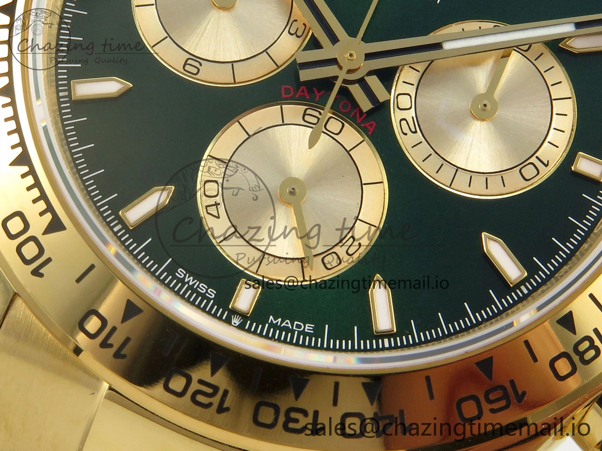 Daytona 126508 SWF 1:1 Best Edition Green Dial Stick Markers On YG Bracelet SH4131（Gain Weight） Colorful 107