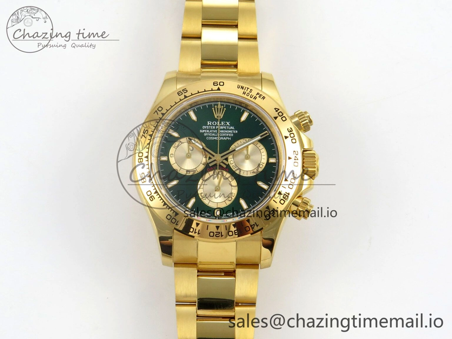 Daytona 126508 SWF 1:1 Best Edition Green Dial Stick Markers On YG Bracelet SH4131（Gain Weight） Affordable 10804