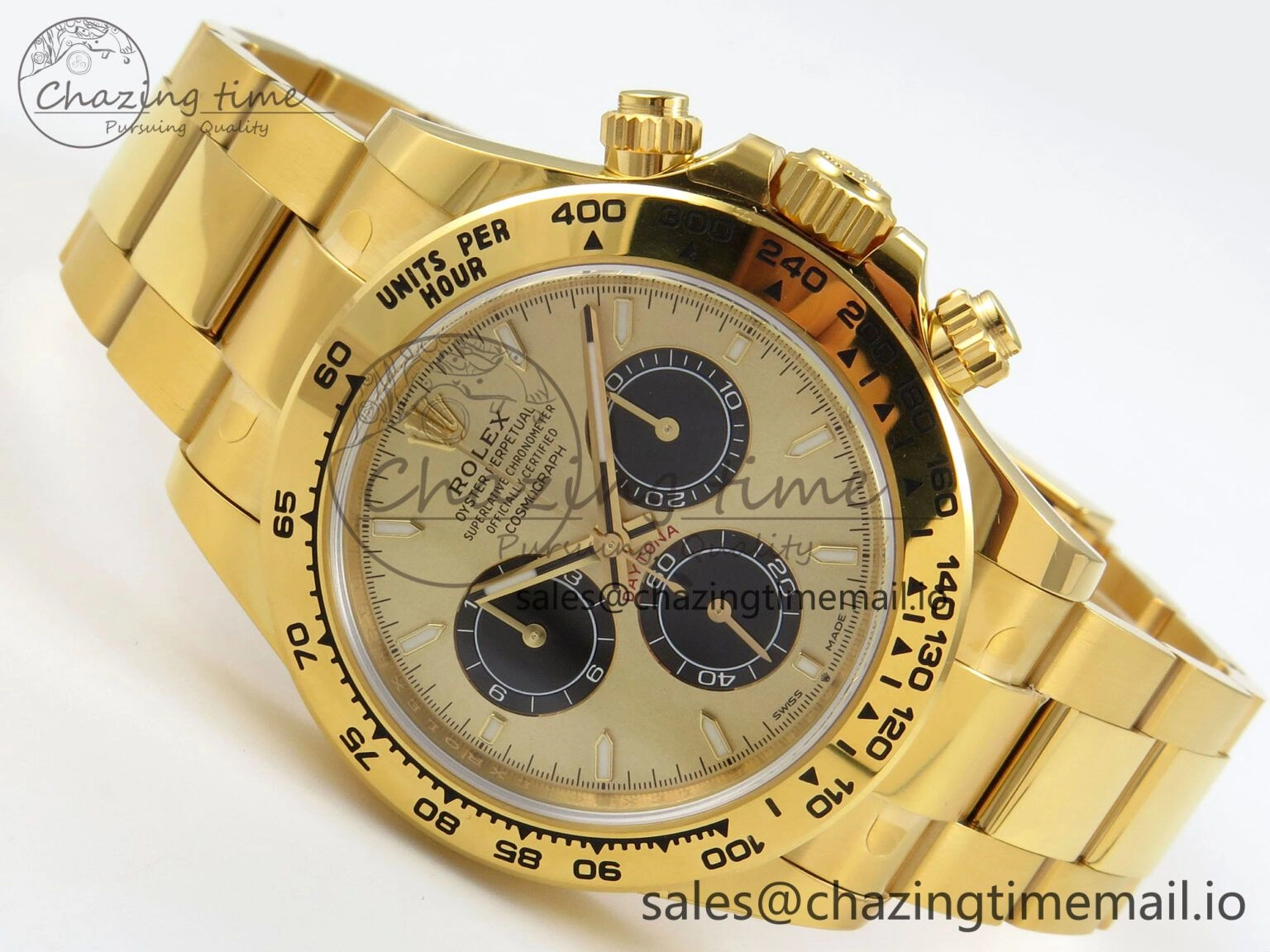 NewStyle Daytona 126508 VSF 1:1 Best Edition YG Dial Black Subdial On Oyster Bracelet DD4131(Gain Weight) 47