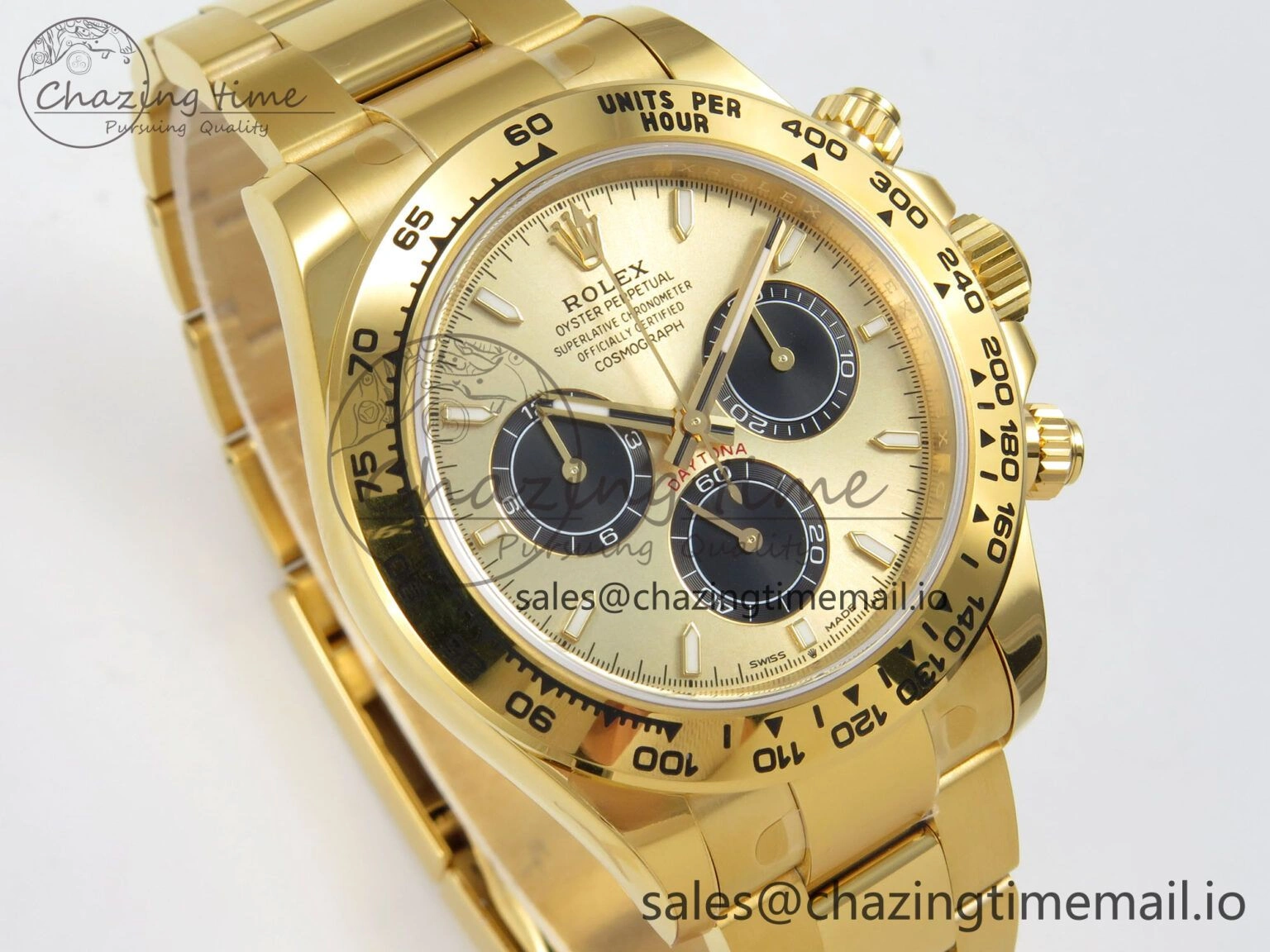 NewStyle Daytona 126508 VSF 1:1 Best Edition YG Dial Black Subdial On Oyster Bracelet DD4131(Gain Weight) 47