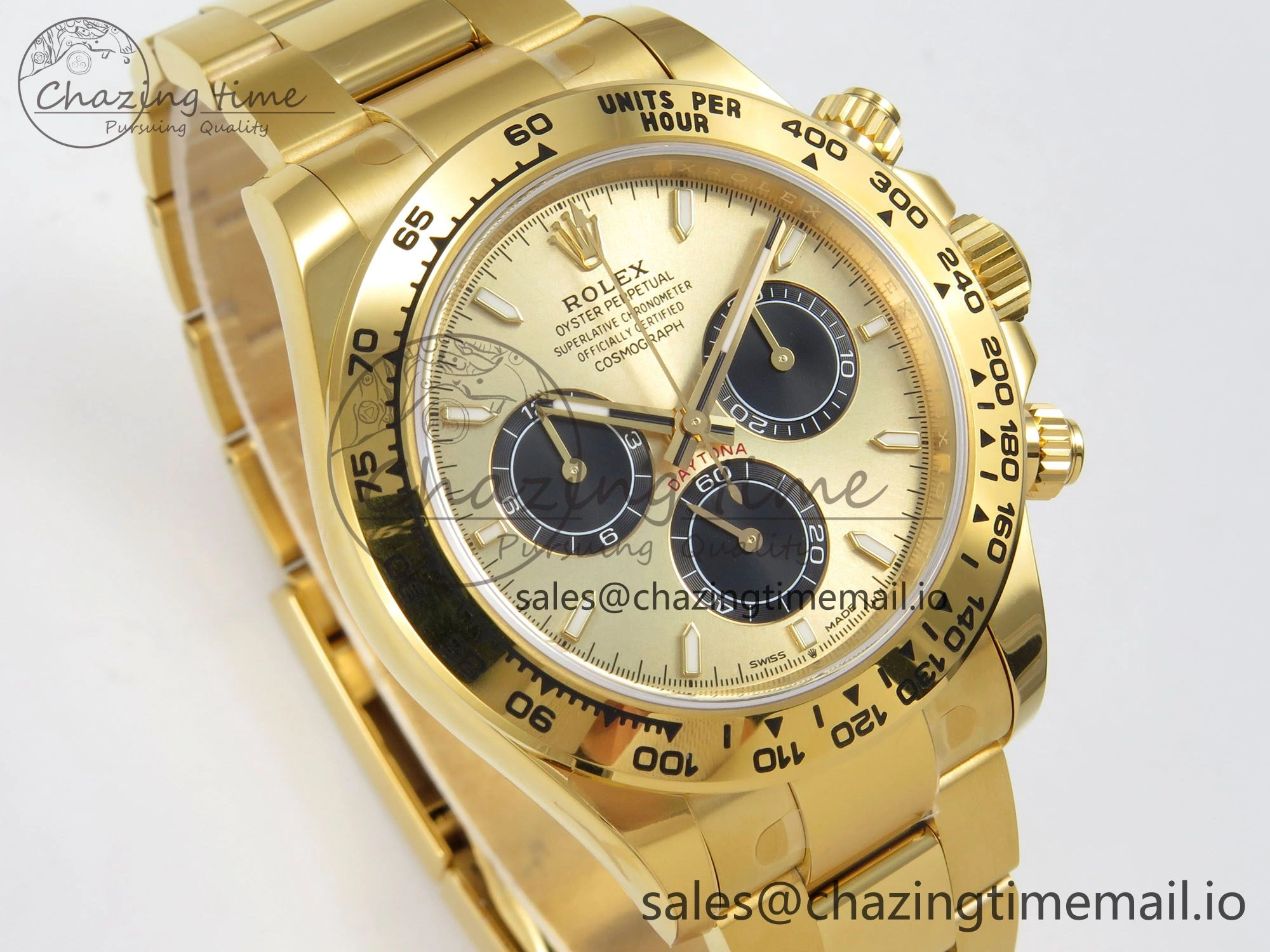 NewStyle Daytona 126508 VSF 1:1 Best Edition YG Dial Black Subdial On Oyster Bracelet DD4131(Gain Weight) 47