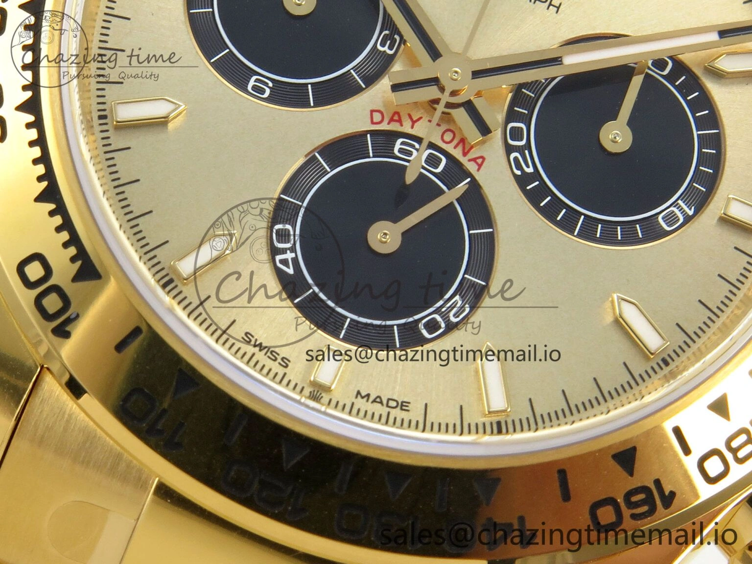 NewStyle Daytona 126508 VSF 1:1 Best Edition YG Dial Black Subdial On Oyster Bracelet DD4131(Gain Weight) 47