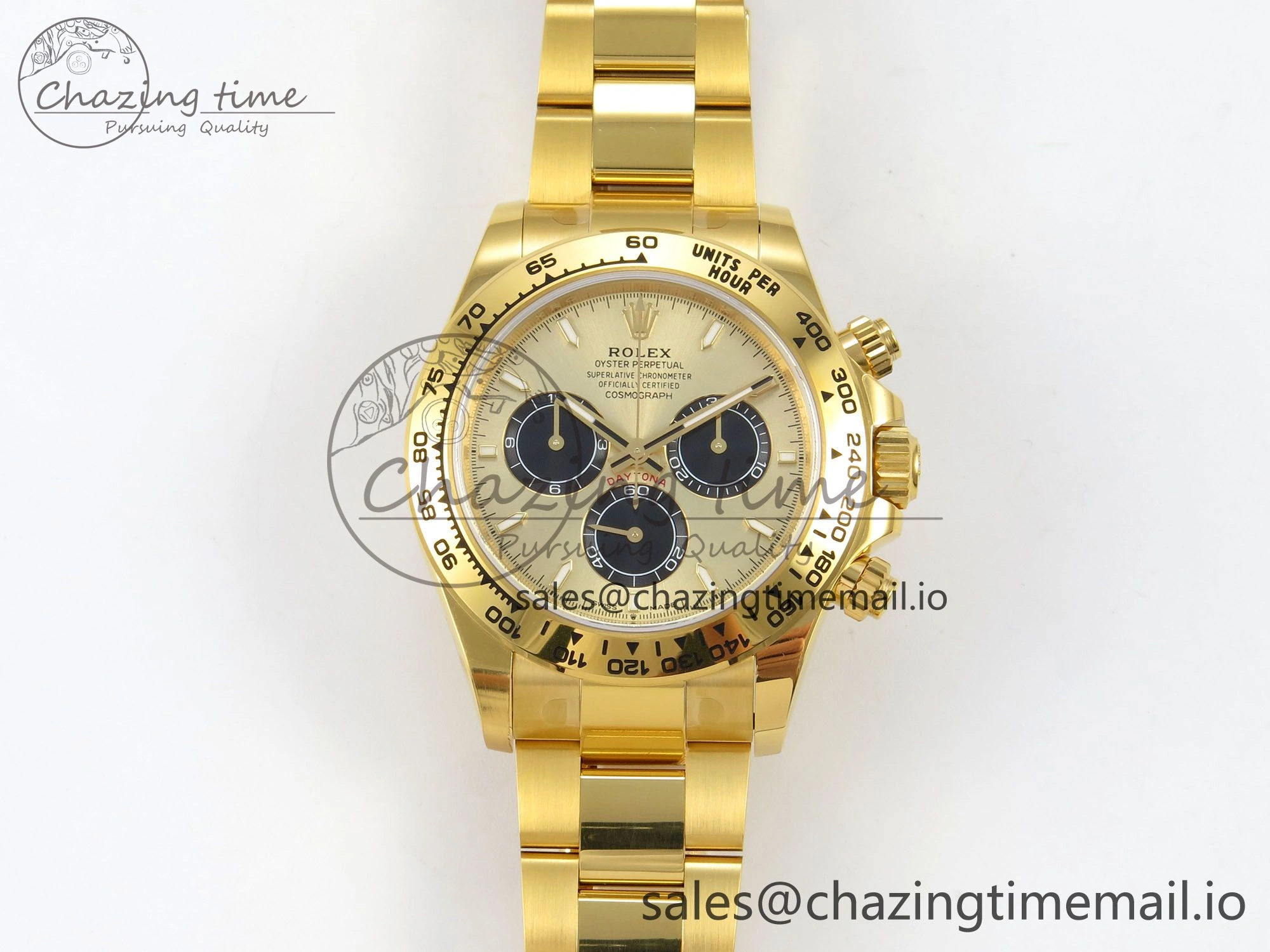 NewStyle Daytona 126508 VSF 1:1 Best Edition YG Dial Black Subdial On Oyster Bracelet DD4131(Gain Weight) 47