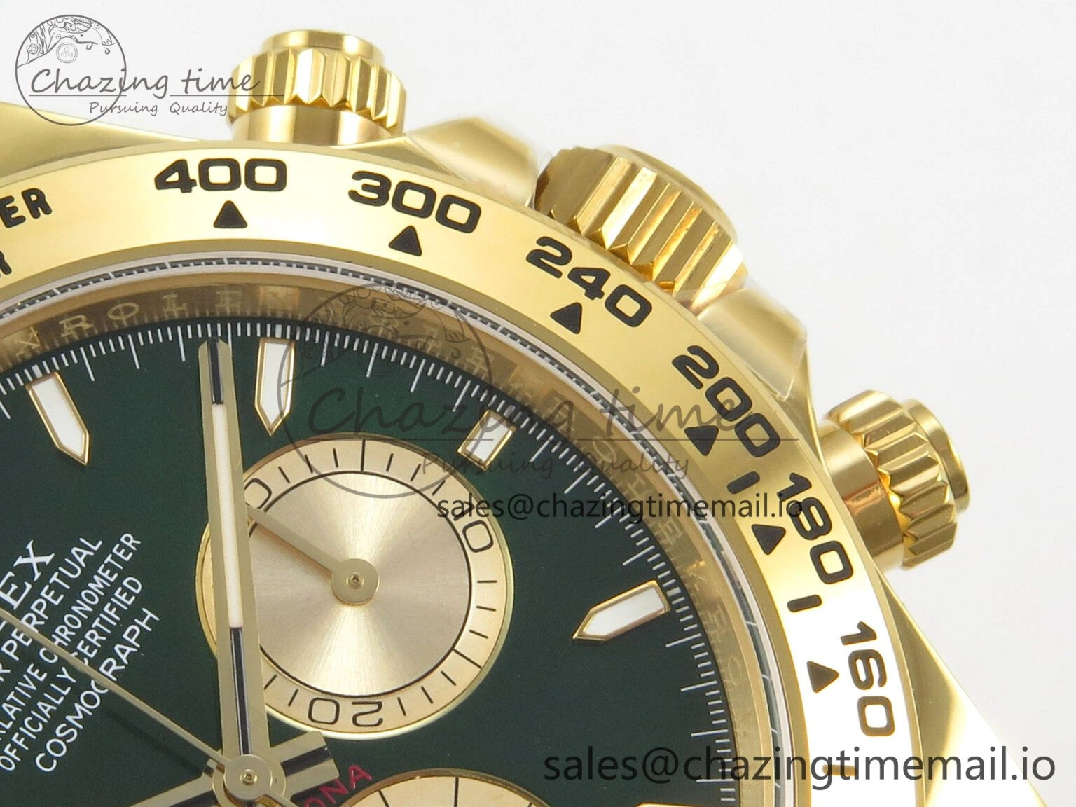 Daytona 126508 YG APSF 1:1 Best Edition Green Dial Stick Markers On 904L YG Bracelet SH Functional 117
