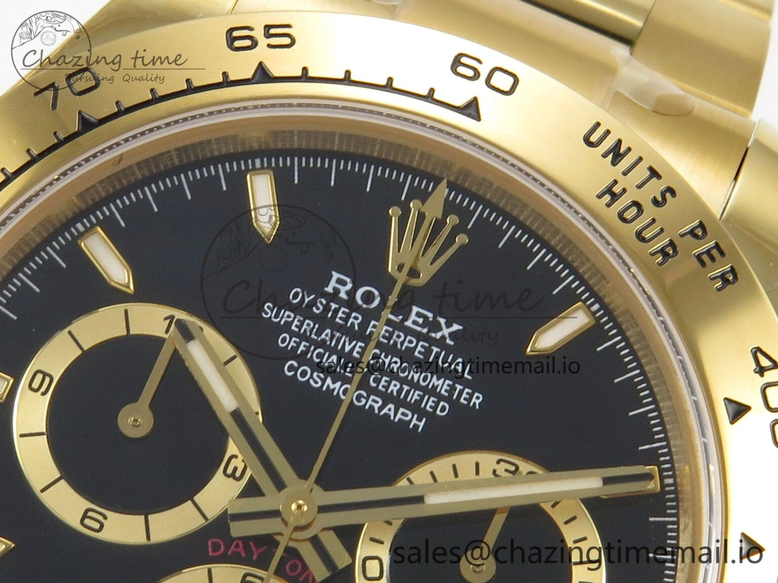 Daytona 126508 YG Clean 1:1 Best Edition Black Dial on YG Bracelet Super Clone DD Functional 4244