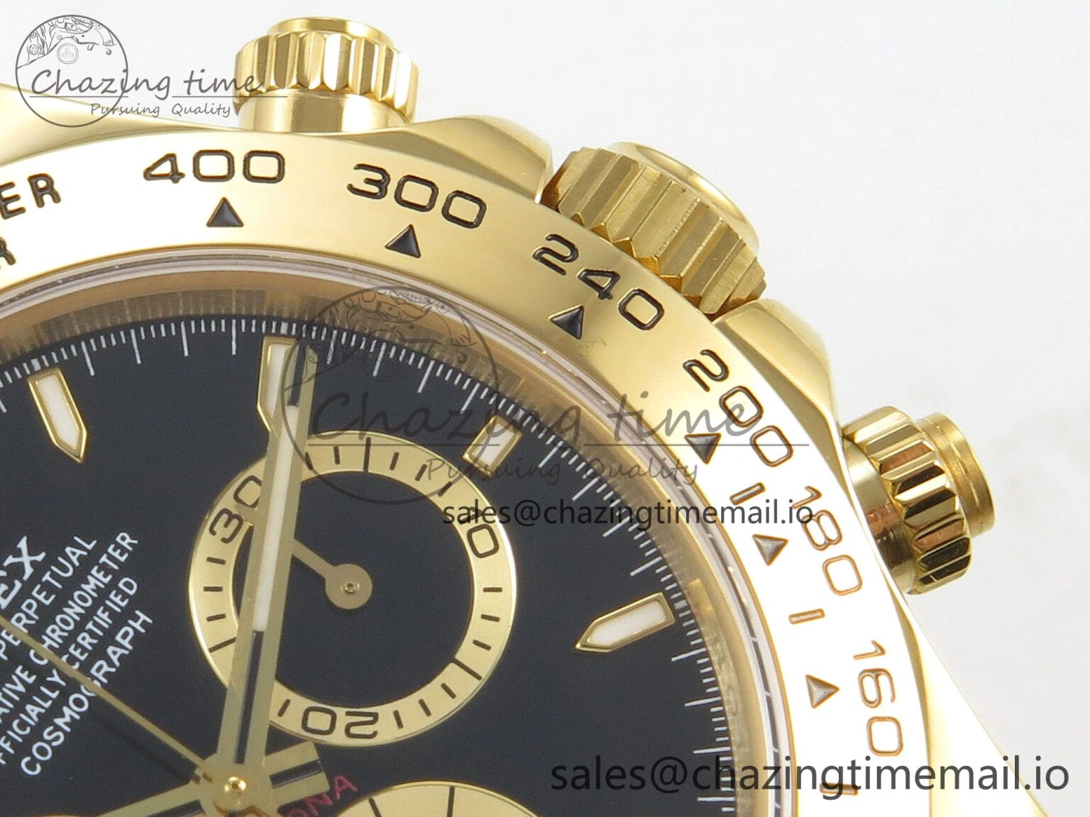Daytona 126508 YG Clean 1:1 Best Edition Black Dial on YG Bracelet Super Clone DD Functional 4244