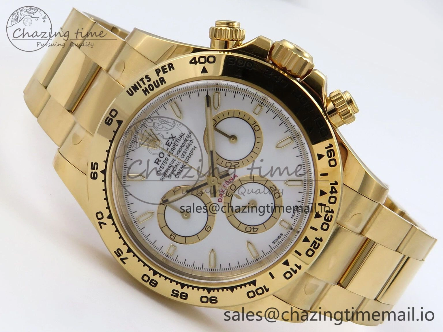 Daytona 126508 YG Clean 1:1 Best Edition White Dial on YG Bracelet Super Clone DD Sleek 246