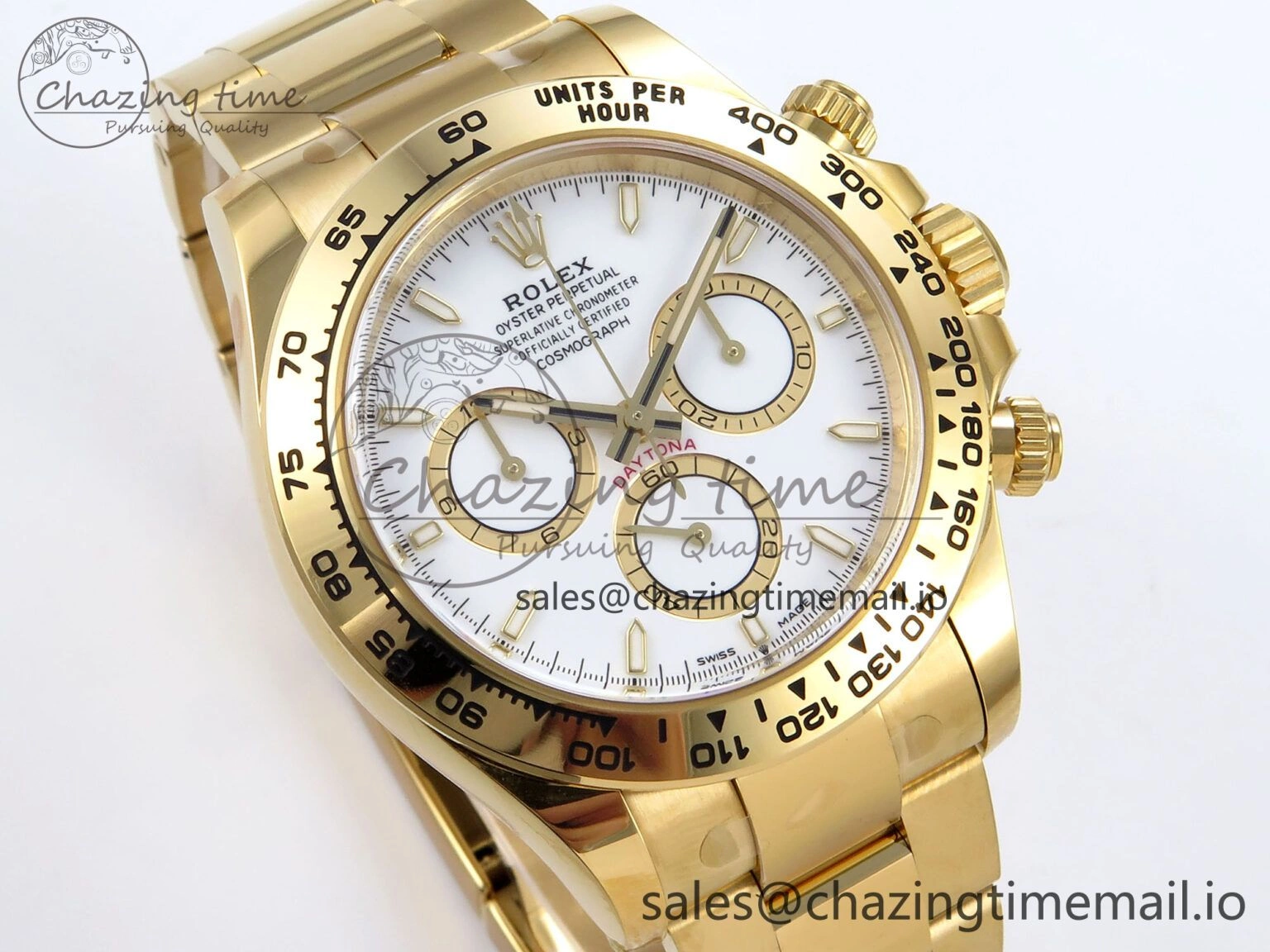 Daytona 126508 YG Clean 1:1 Best Edition White Dial on YG Bracelet Super Clone DD Sleek 246