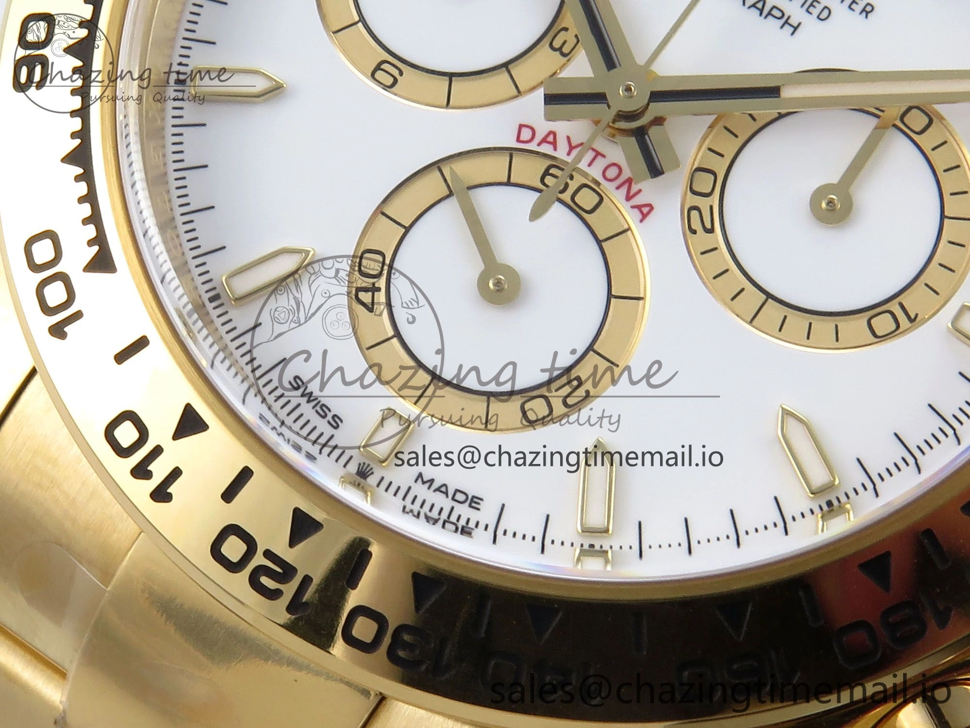 Daytona 126508 YG Clean 1:1 Best Edition White Dial on YG Bracelet Super Clone DD Sleek 246