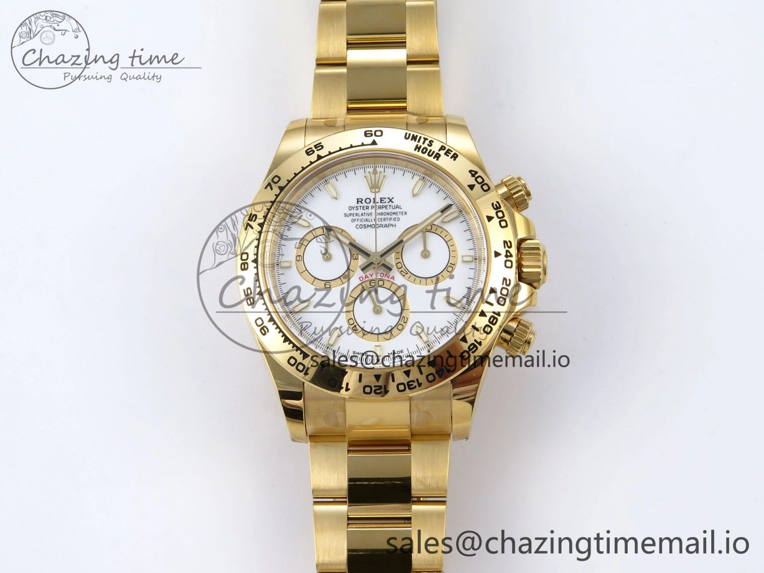 Daytona 126508 YG Clean 1:1 Best Edition White Dial on YG Bracelet Super Clone DD Sleek 246