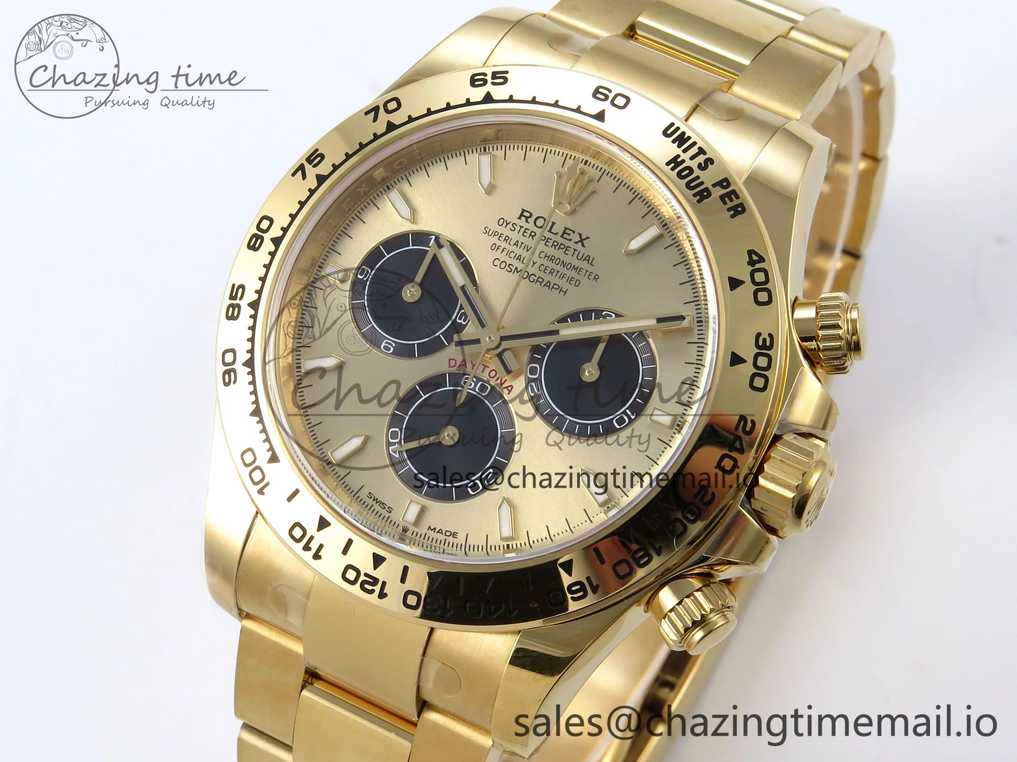 Daytona 126508 YG Clean 1:1 Best Edition YG Black Dial on YG Bracelet Super Clone DD Versatile 244