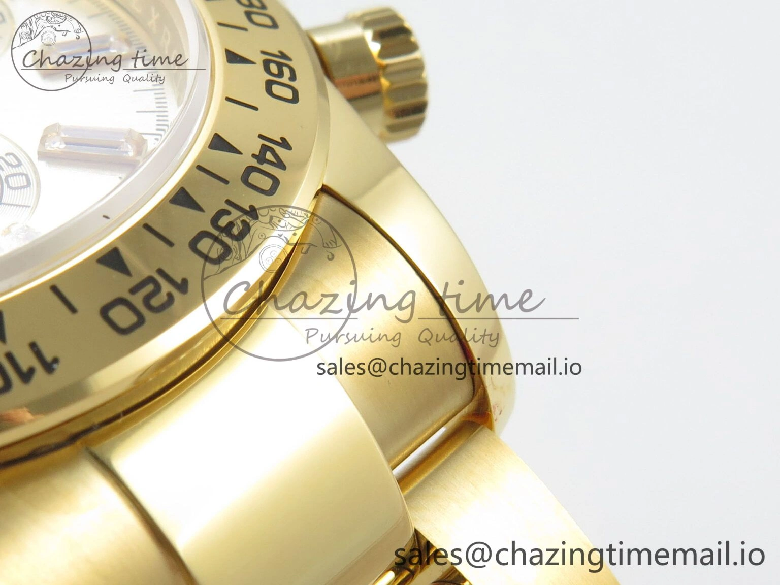 Daytona 126508 YG QF 1:1 Best Edition YG Dial Crystal Markers On YG Bracelet SH4131 V6 (Gain Weight) ComfortFit 305