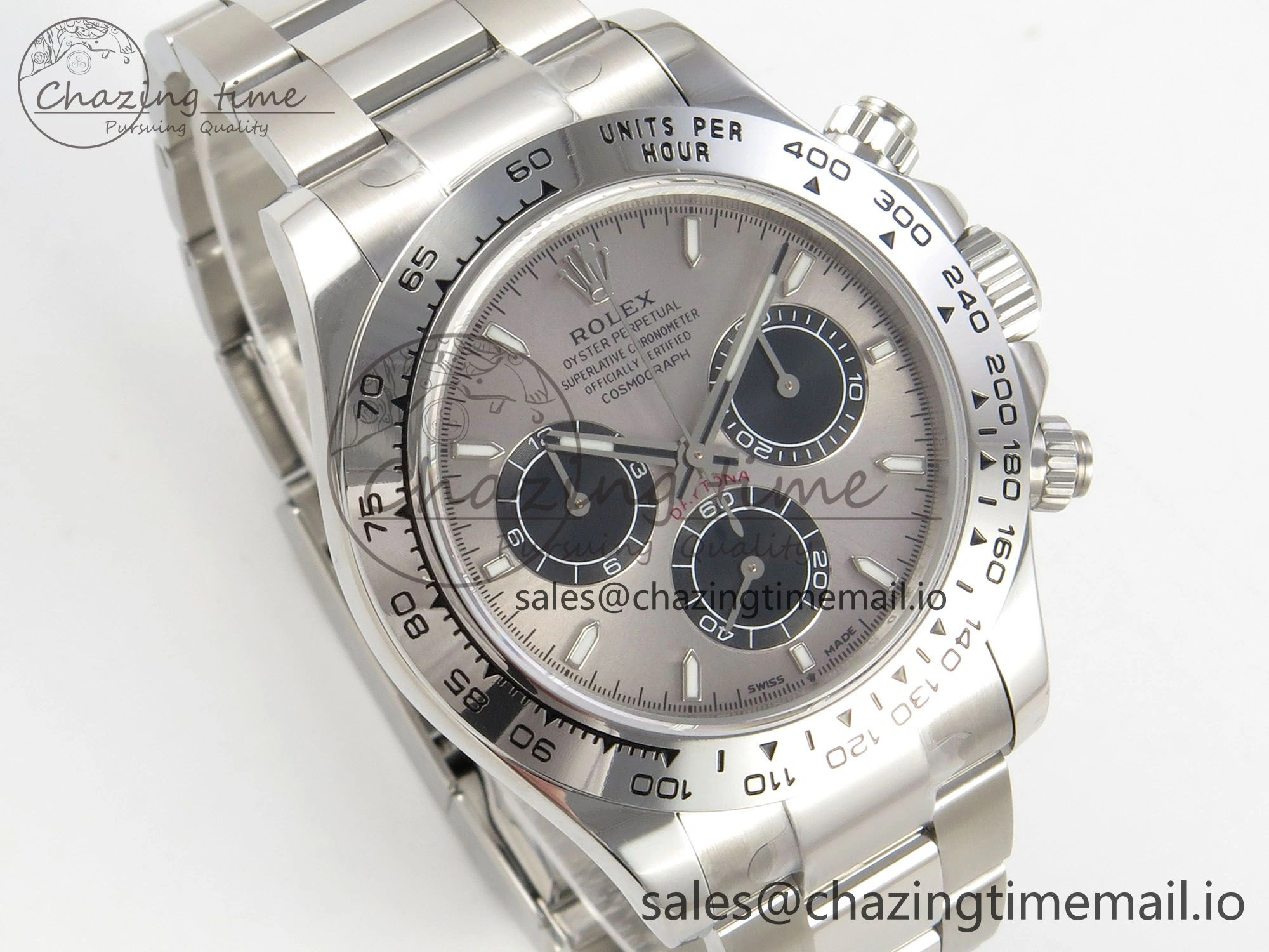 UrbanStyle Daytona 126509 904L SS Clean 1:1 Best Edition Gray Black Dial on 904L SS Bracelet Super Clone DD 254