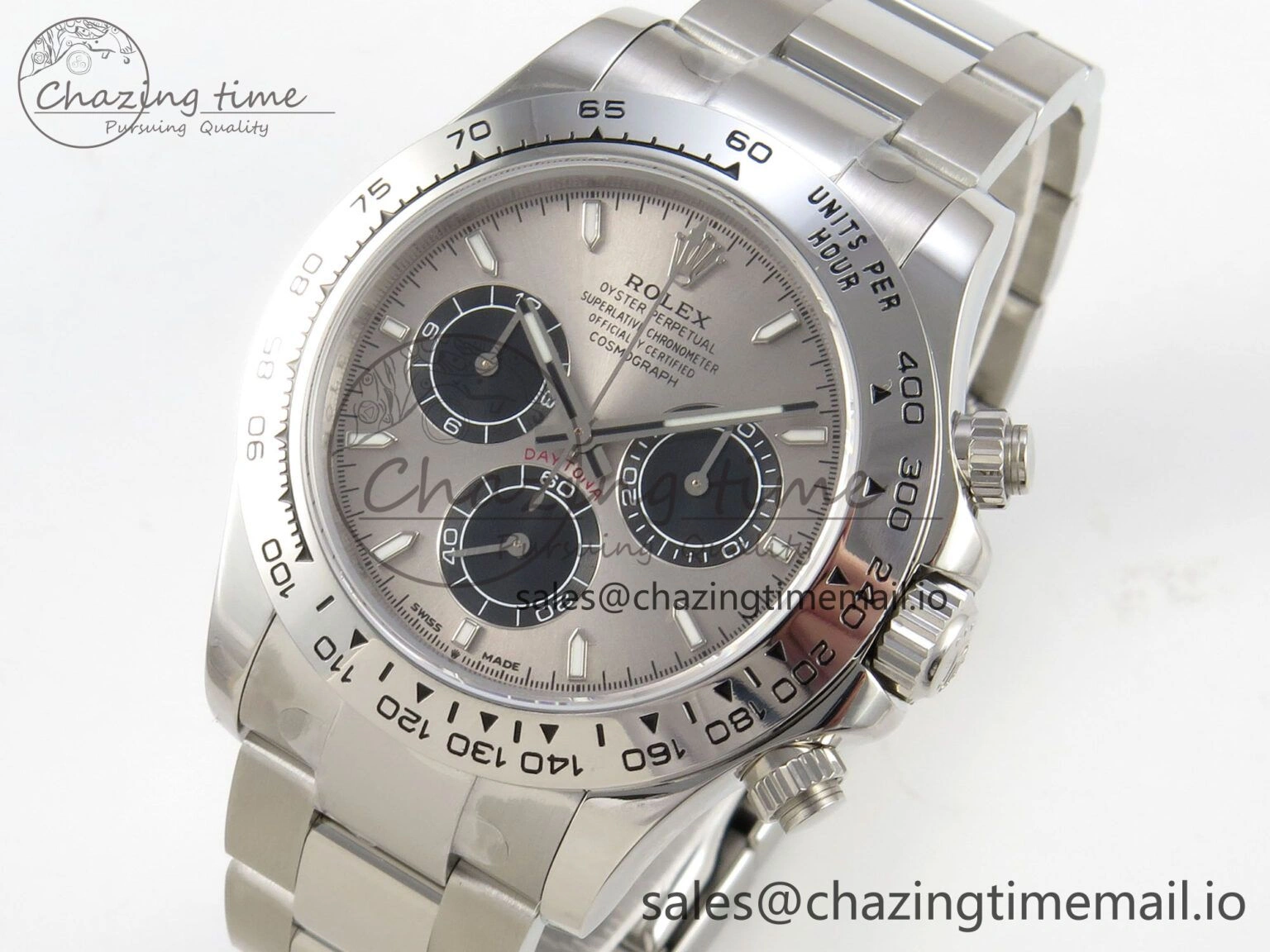 UrbanStyle Daytona 126509 904L SS Clean 1:1 Best Edition Gray Black Dial on 904L SS Bracelet Super Clone DD 254