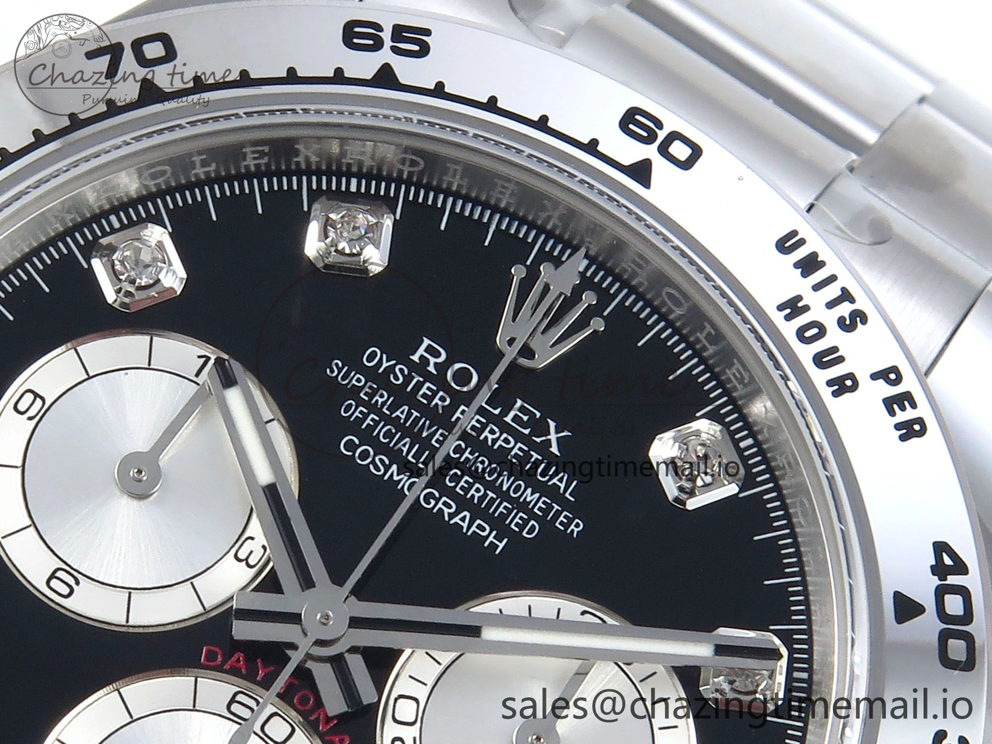 Daytona 126509 APSF 1:1 Best Edition Black Silver Diamonds Dial on SS Braclet SH Popular 585